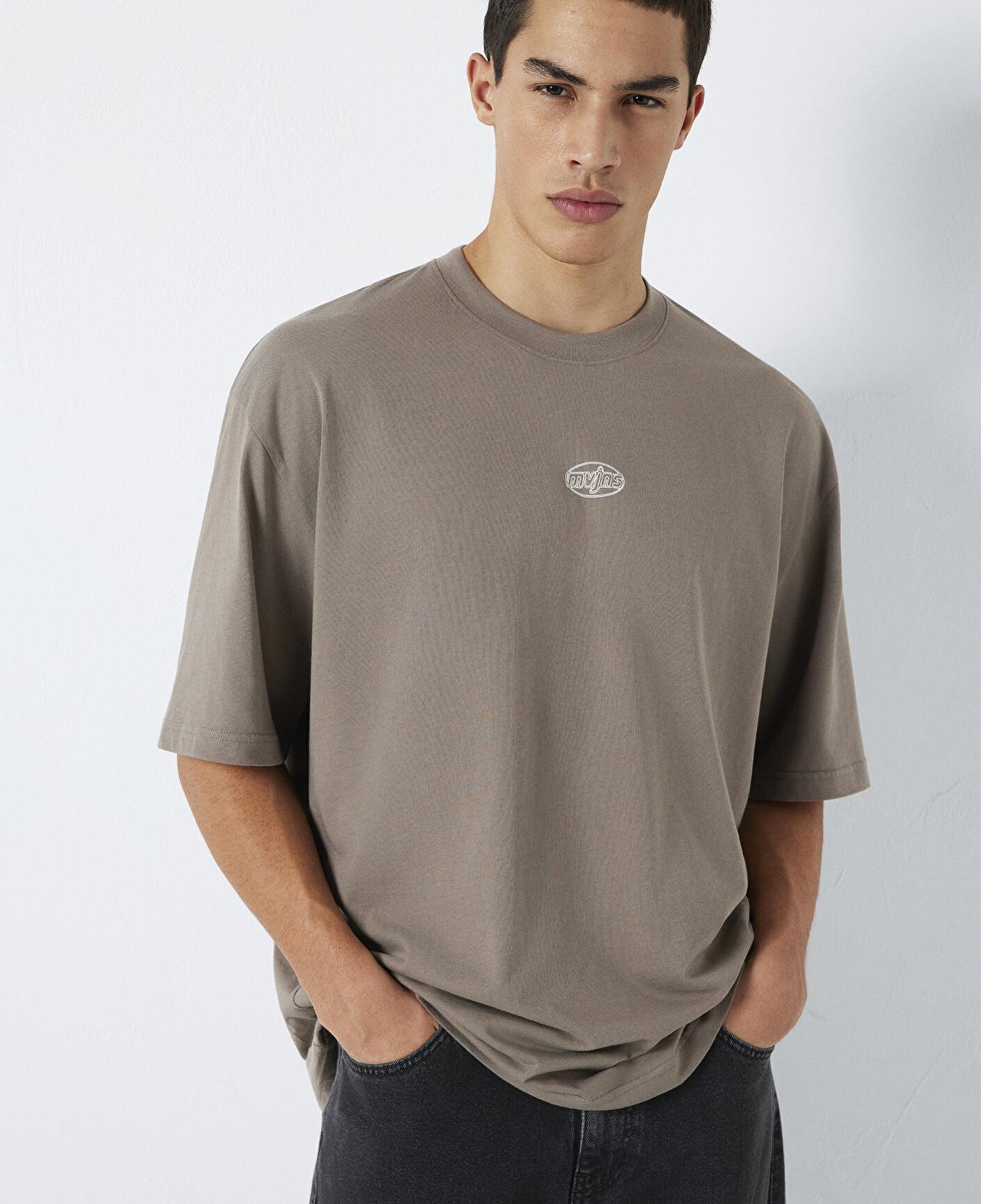 Mavi MVJNS Baskılı Kahverengi Tişört Oversize / Geniş Kesim 0613215-87875