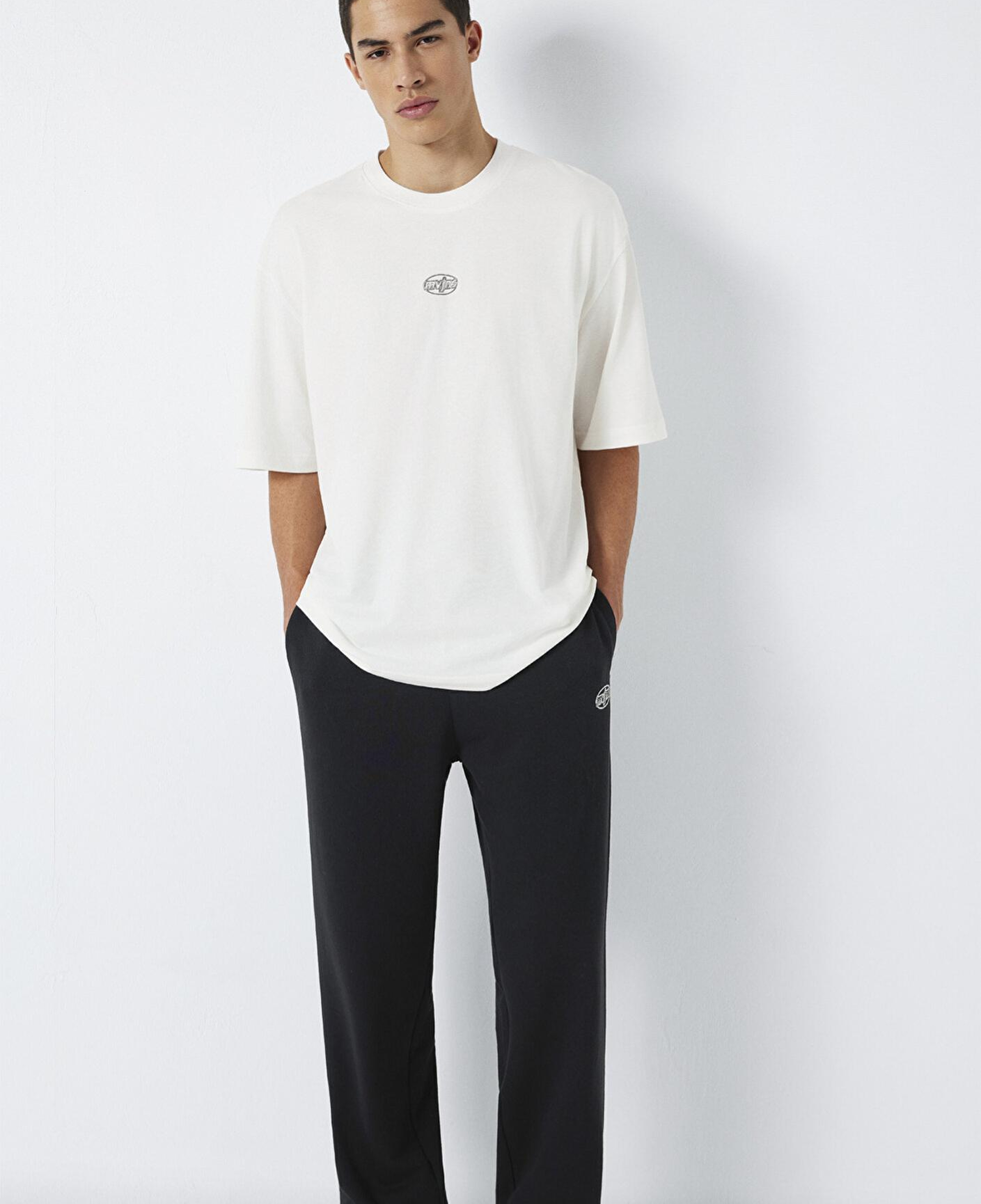 Mavi MVJNS Baskılı Ekru Tişört Oversize / Geniş Kesim 0613215-70057