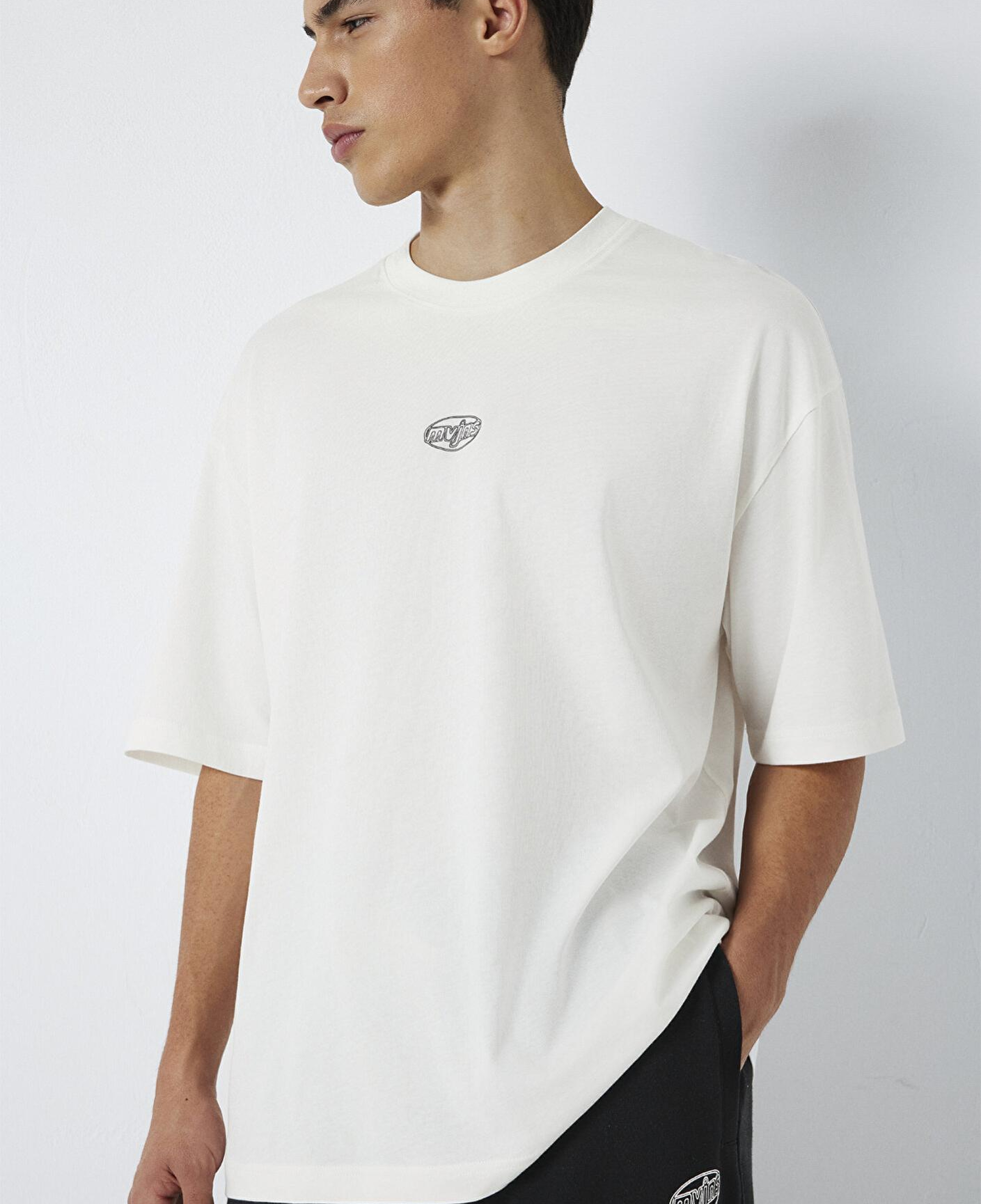 Mavi MVJNS Baskılı Ekru Tişört Oversize / Geniş Kesim 0613215-70057