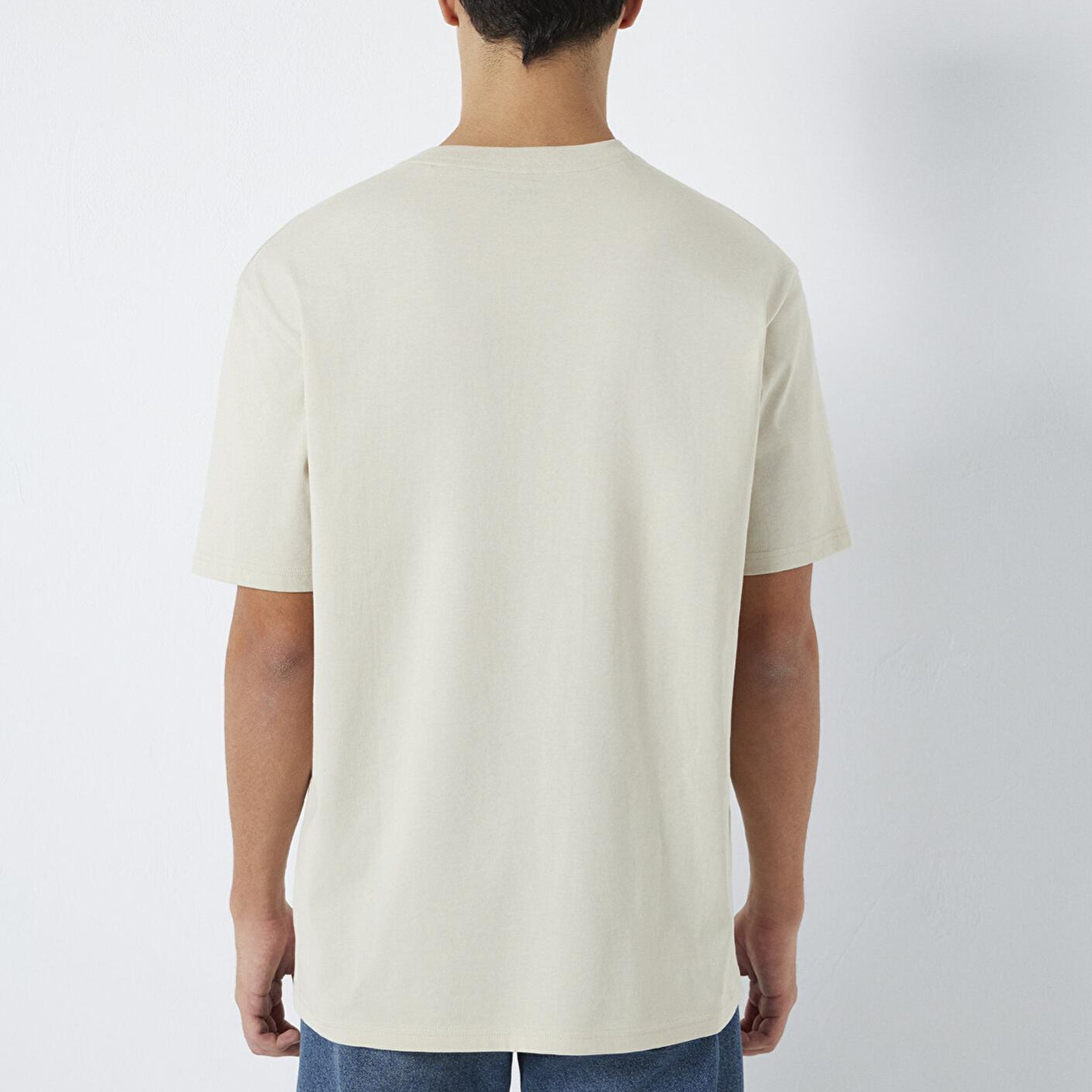 Mavi Mavi Baskılı Bej Tişört Loose Fit / Bol Rahat Kesim 0613128-70144