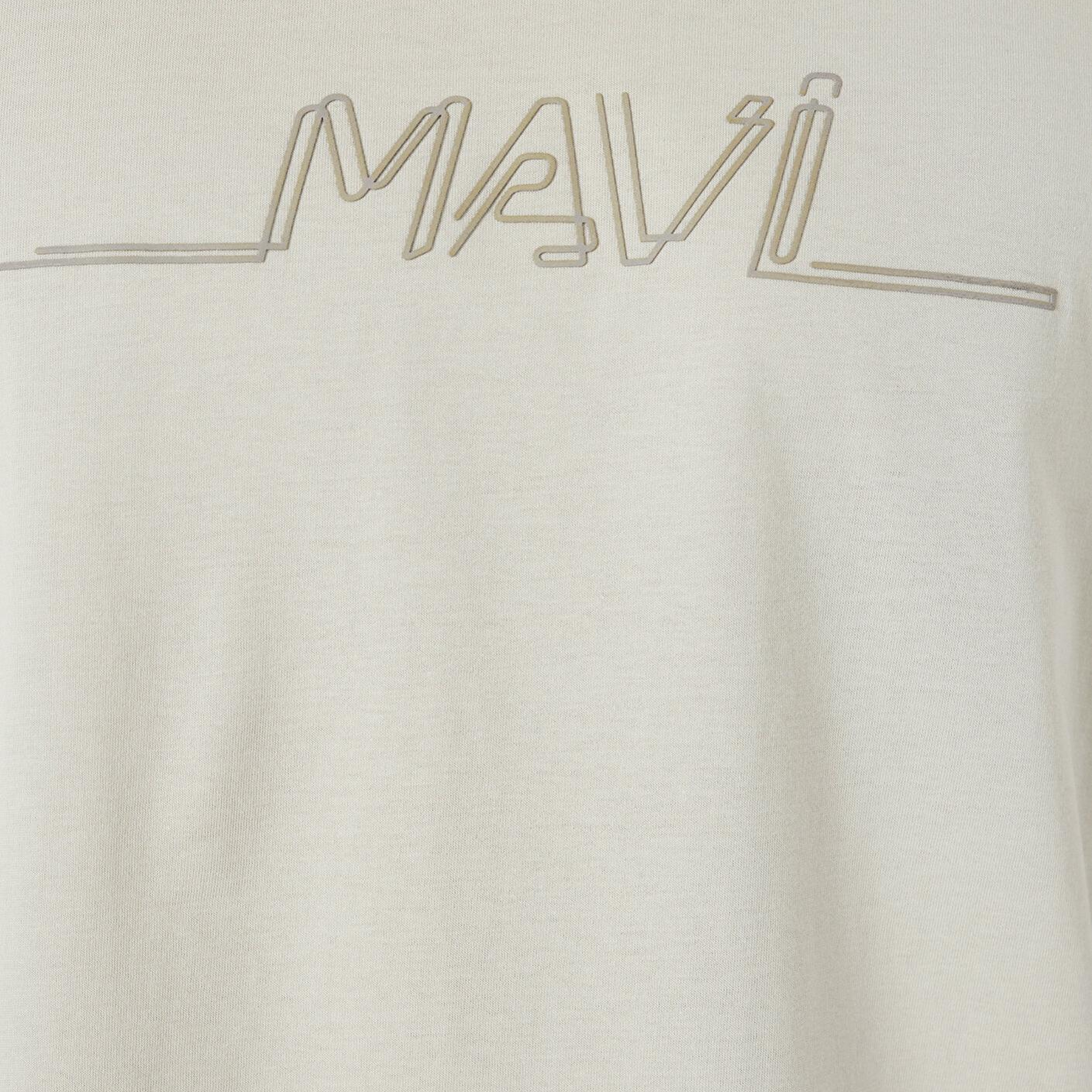 Mavi Mavi Baskılı Bej Tişört Loose Fit / Bol Rahat Kesim 0613128-70144