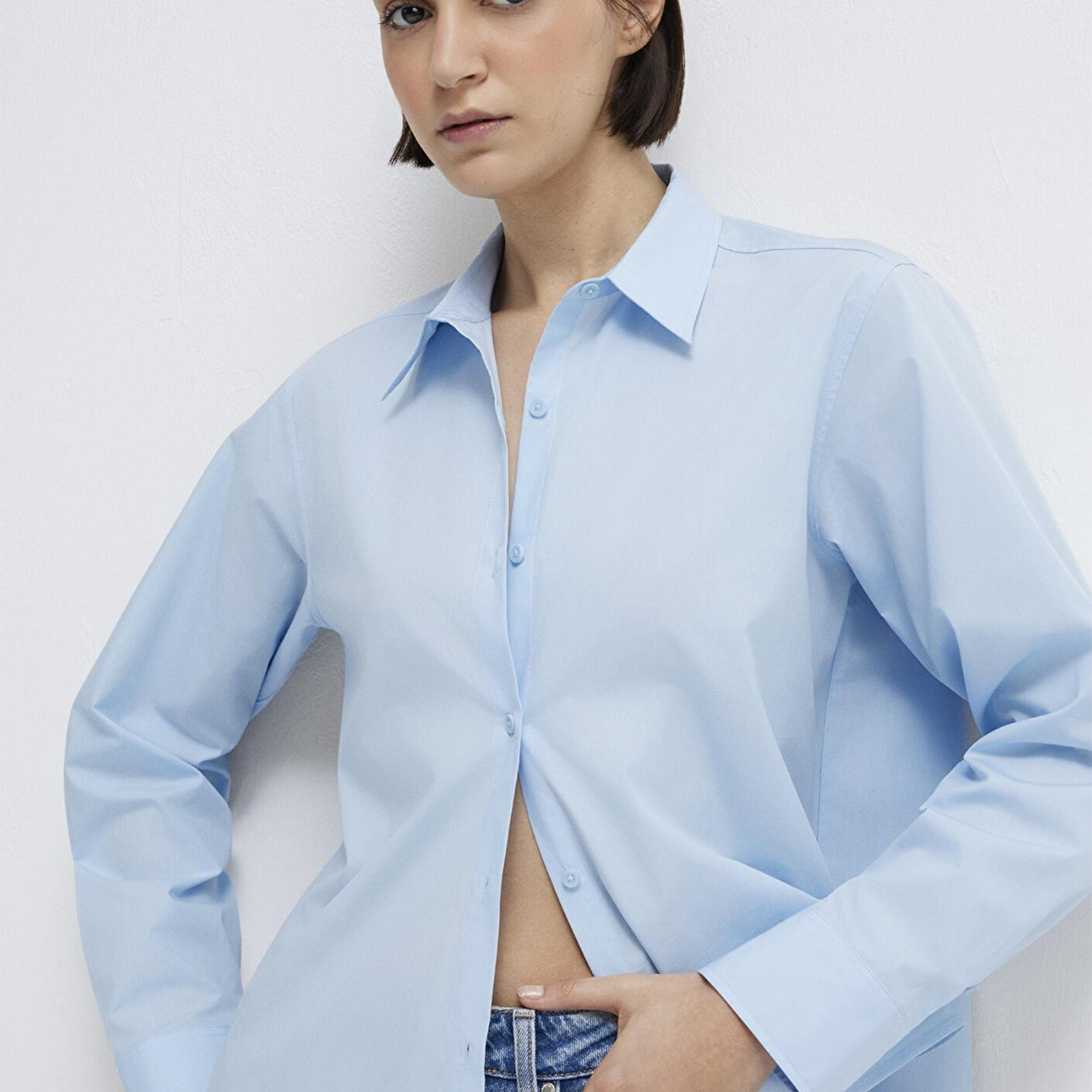 Mavi Mavi Gömlek Loose Fit / Bol Rahat Kesim 1211433-90160