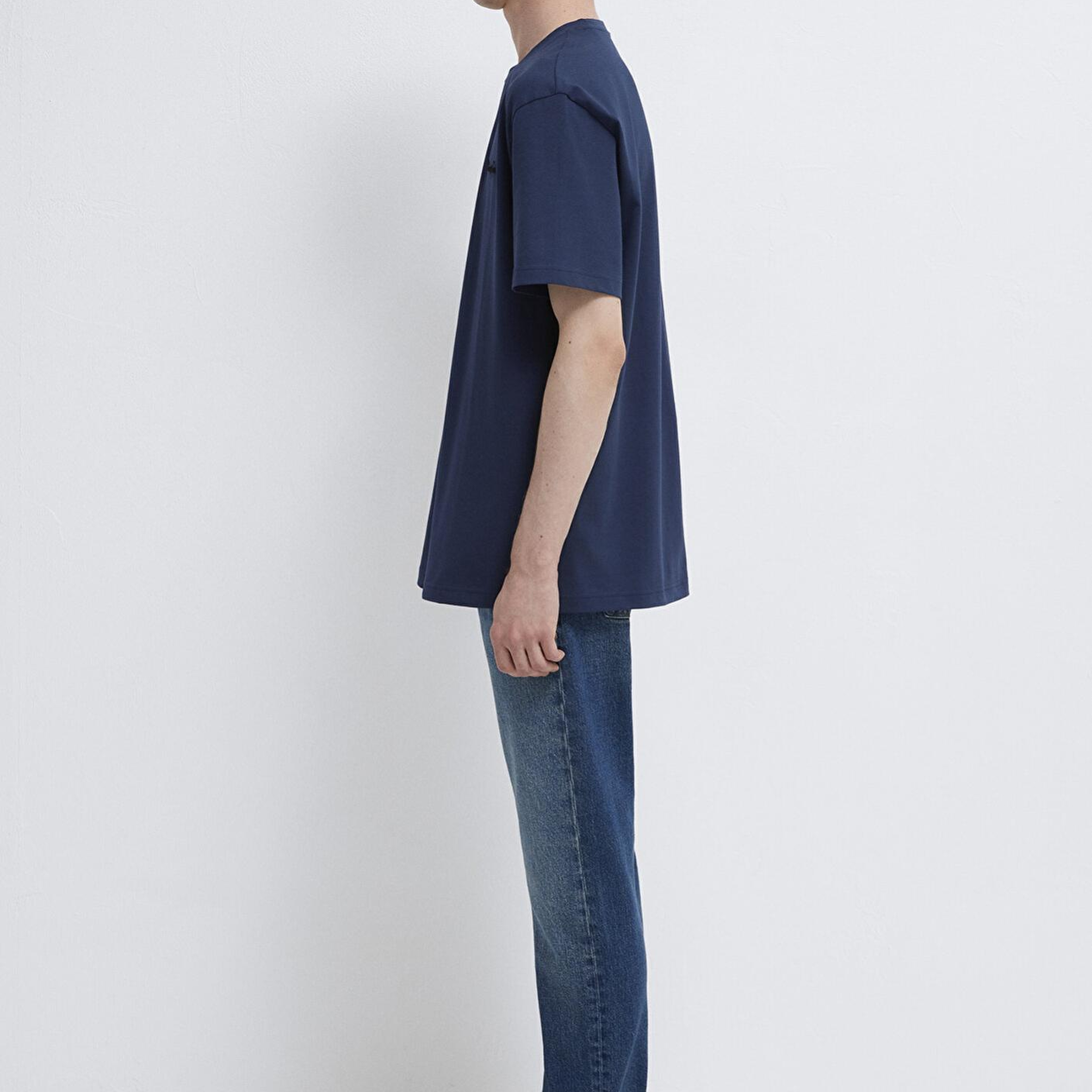 Mavi Mavi Jeans Baskılı Lacivert Tişört Loose Fit / Bol Rahat Kesim 0612733-70497