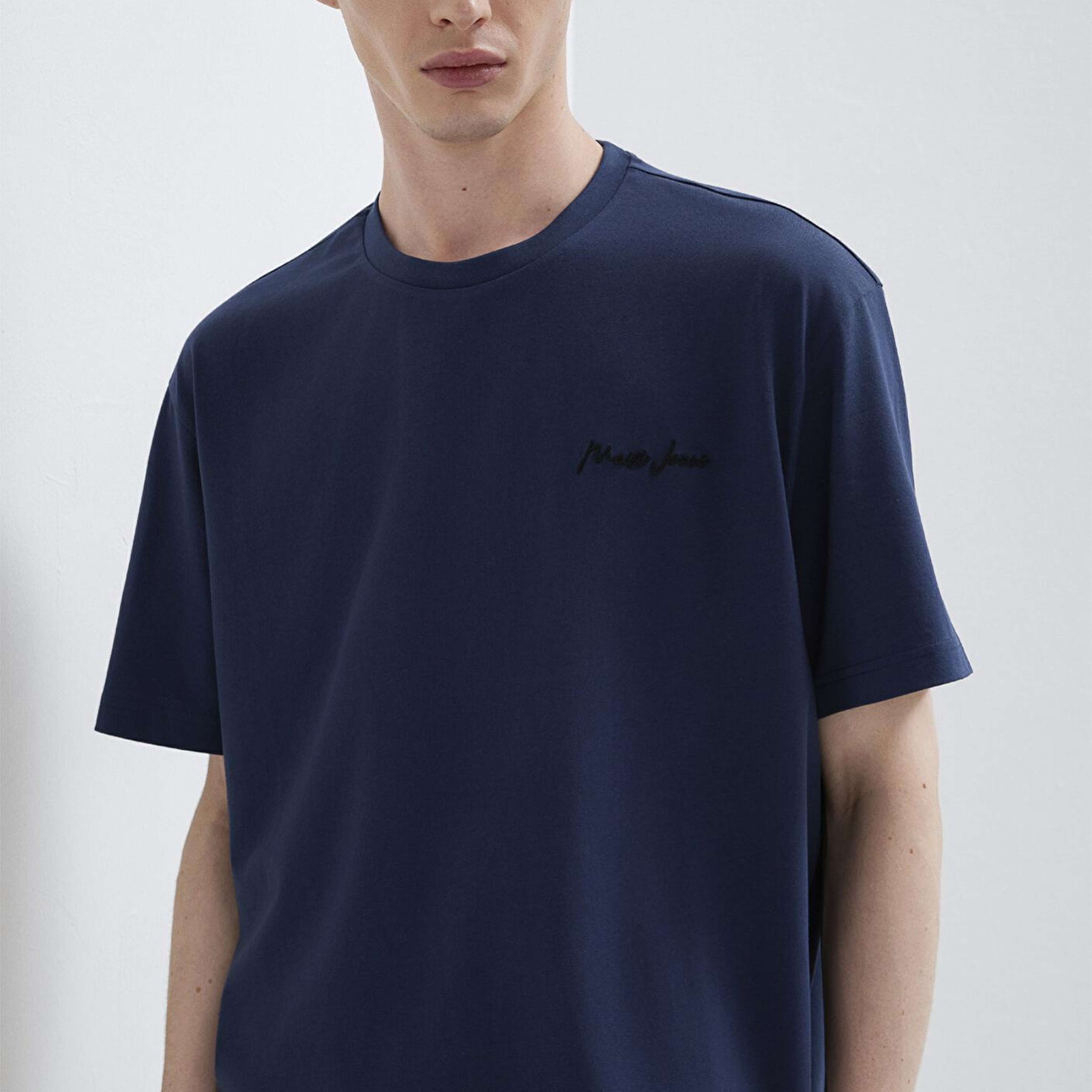 Mavi Mavi Jeans Baskılı Lacivert Tişört Loose Fit / Bol Rahat Kesim 0612733-70497