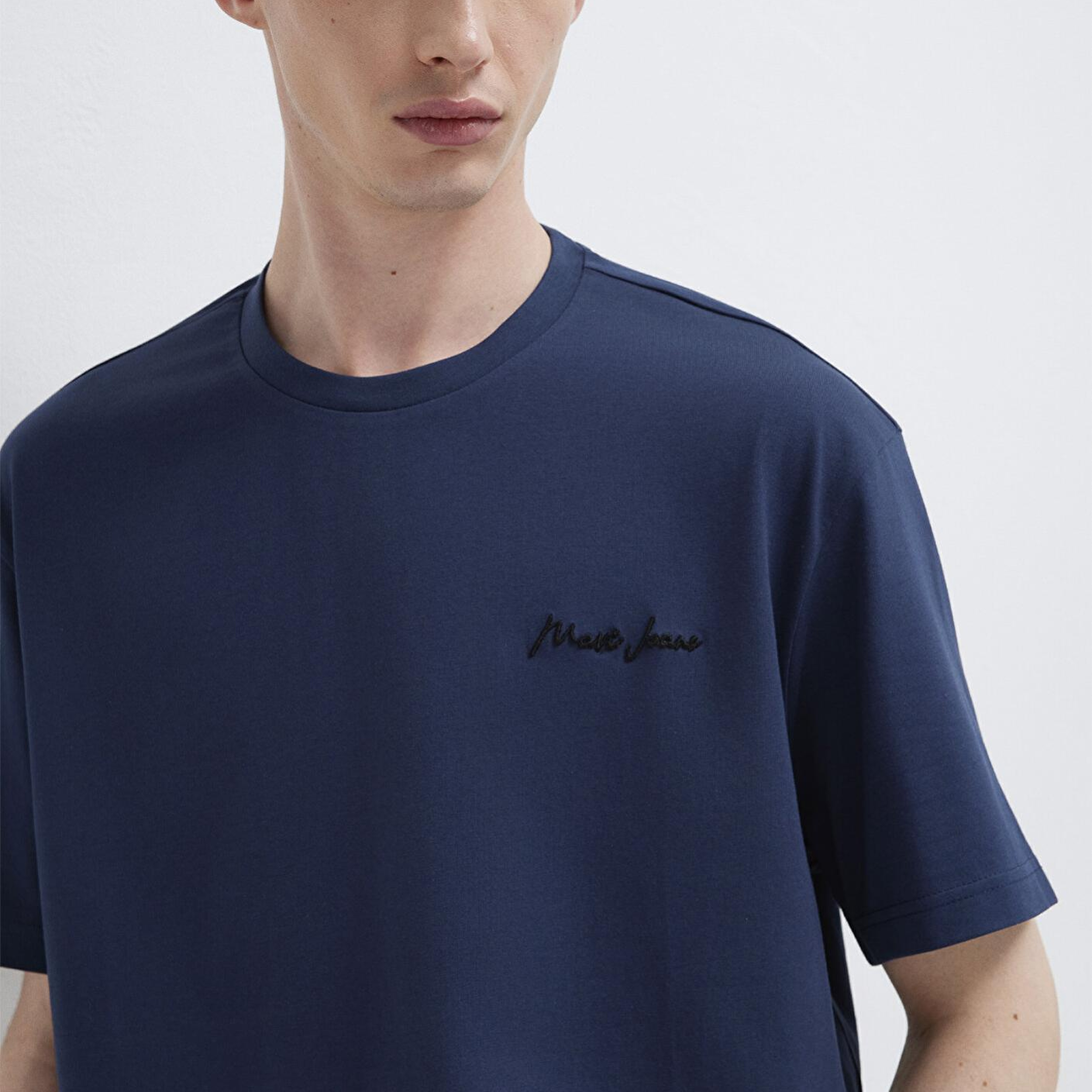 Mavi Mavi Jeans Baskılı Lacivert Tişört Loose Fit / Bol Rahat Kesim 0612733-70497