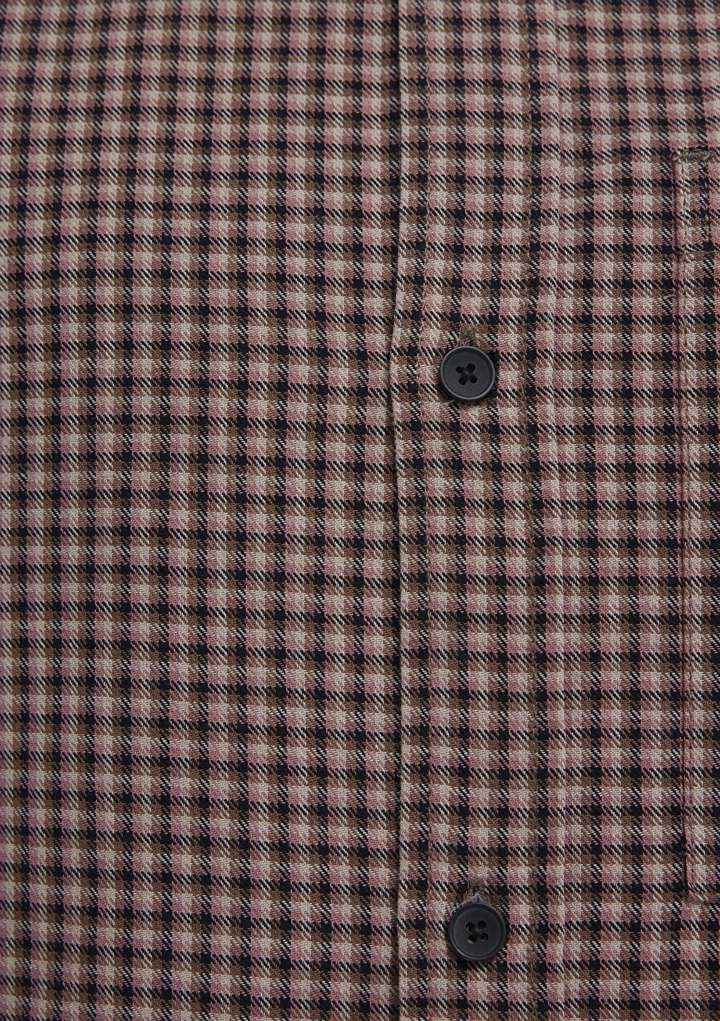 Mavi Bordo Ekose Gömlek Loose Fit / Bol Rahat Kesim 0211887-91419