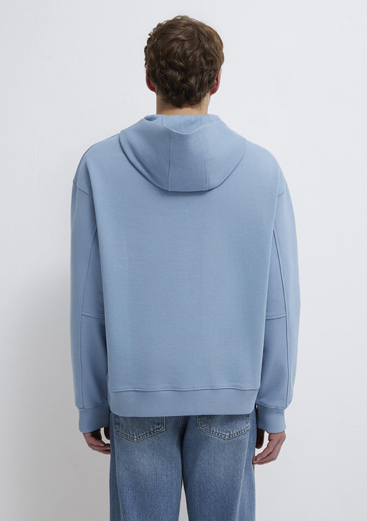 Mavi MVJNS Nakışlı Yarı Fermuarlı Mavi Sweatshirt 0S10543-86998