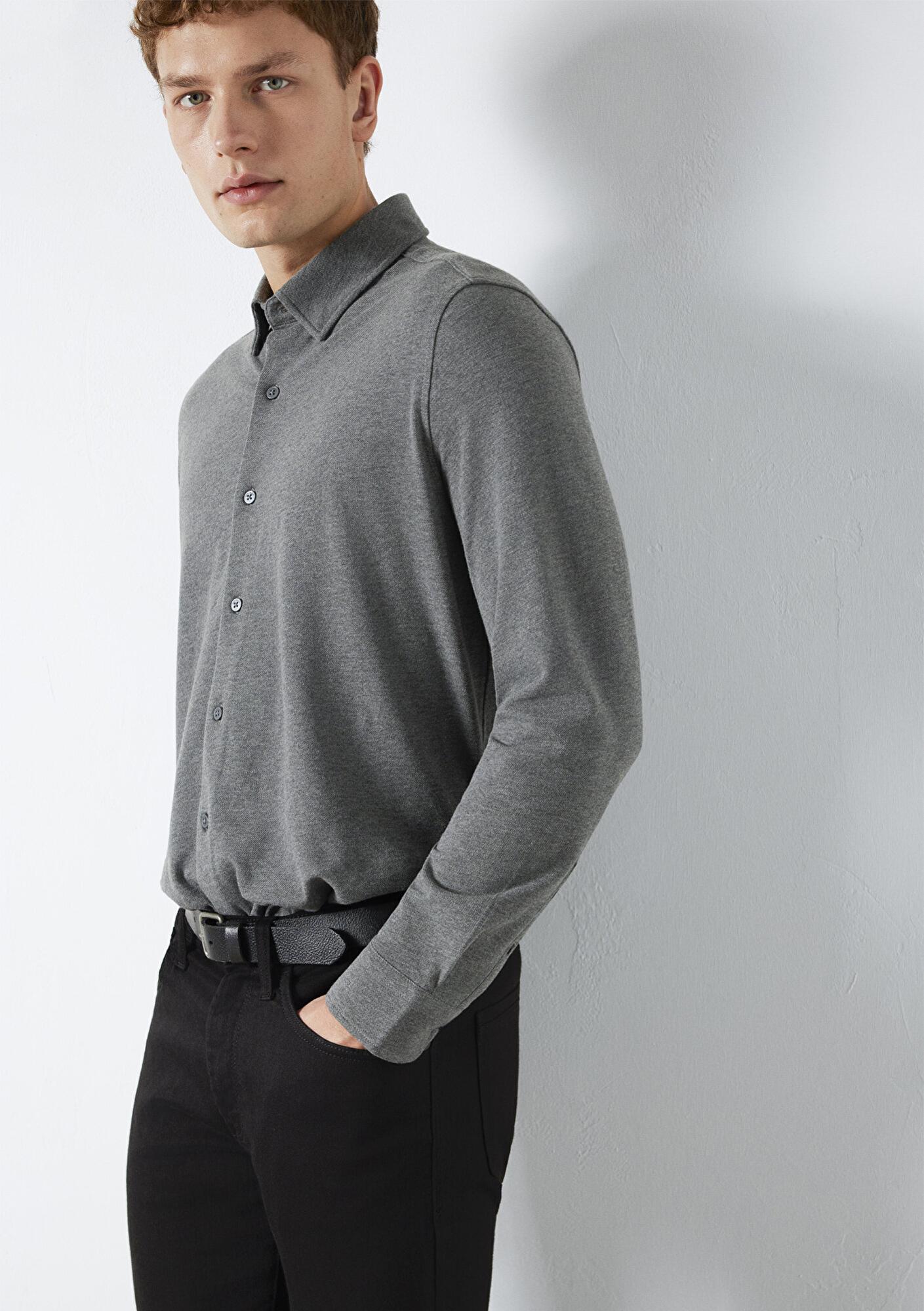 Mavi Mavi Black Antrasit Gömlek Regular Fit / Normal Kesim 0211863-80024