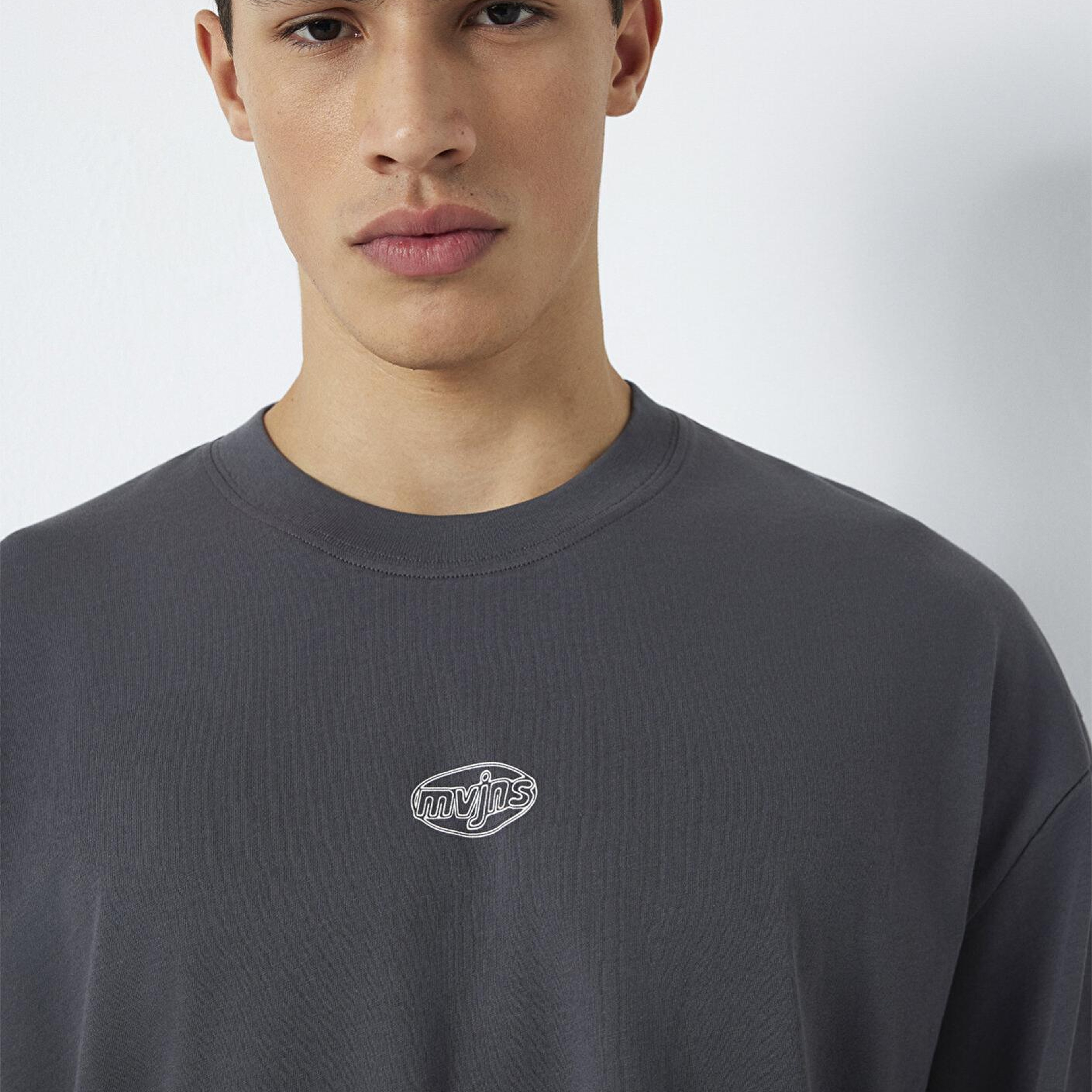 Mavi MVJNS Baskılı Antrasit Tişört Oversize / Geniş Kesim 0613215-80955