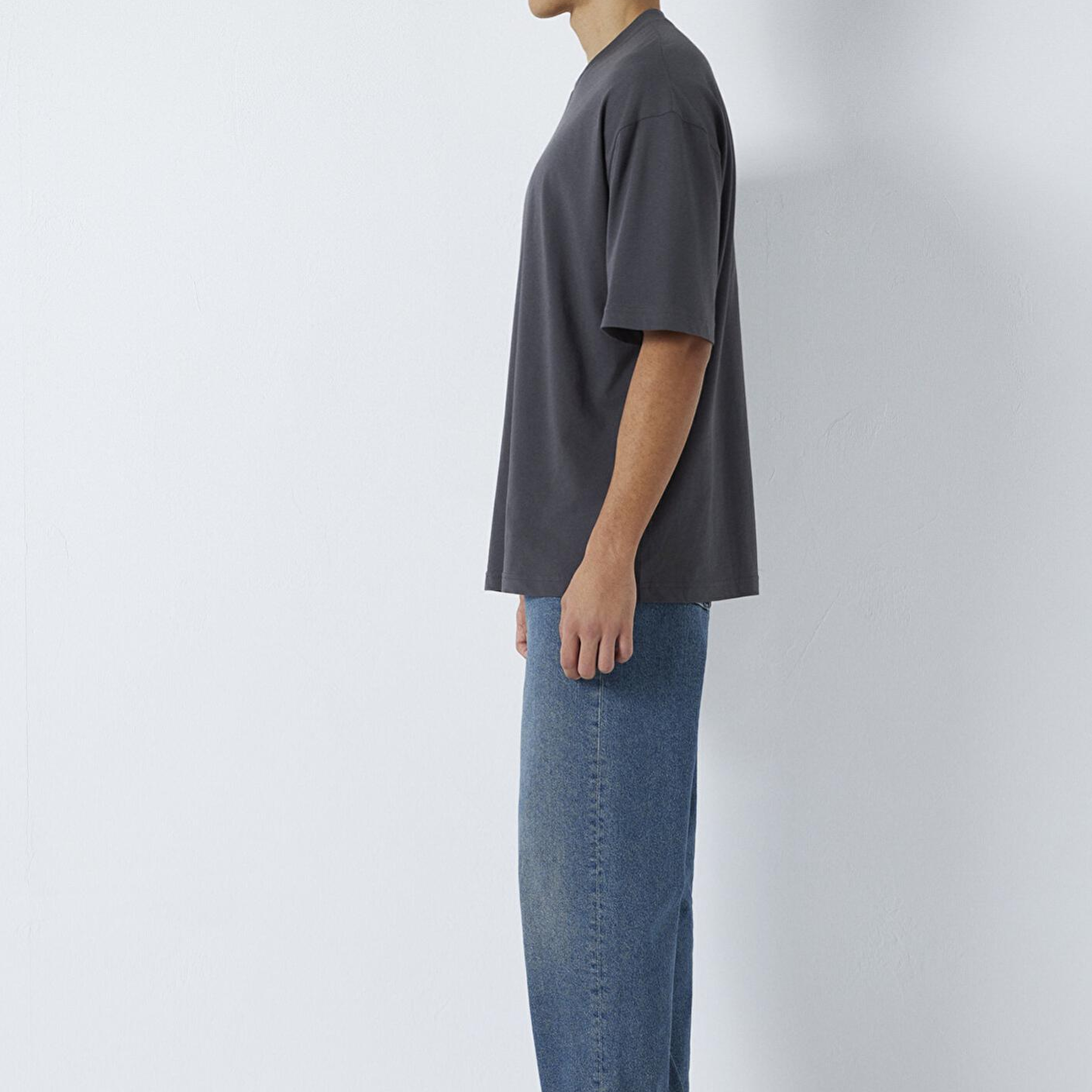 Mavi MVJNS Baskılı Antrasit Tişört Oversize / Geniş Kesim 0613215-80955