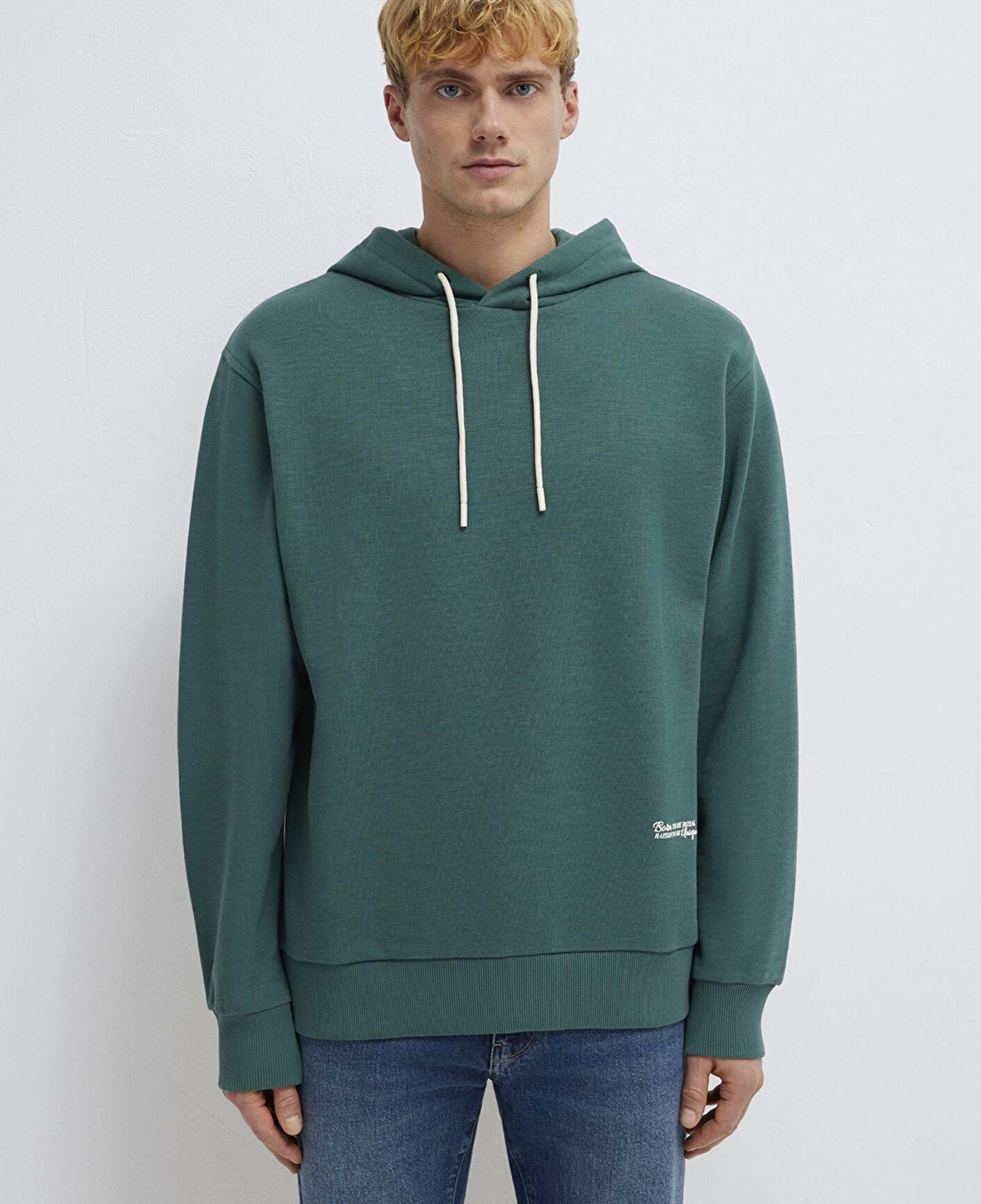 Mavi Kapüşonlu Yeşil Sweatshirt 0S10534-71930