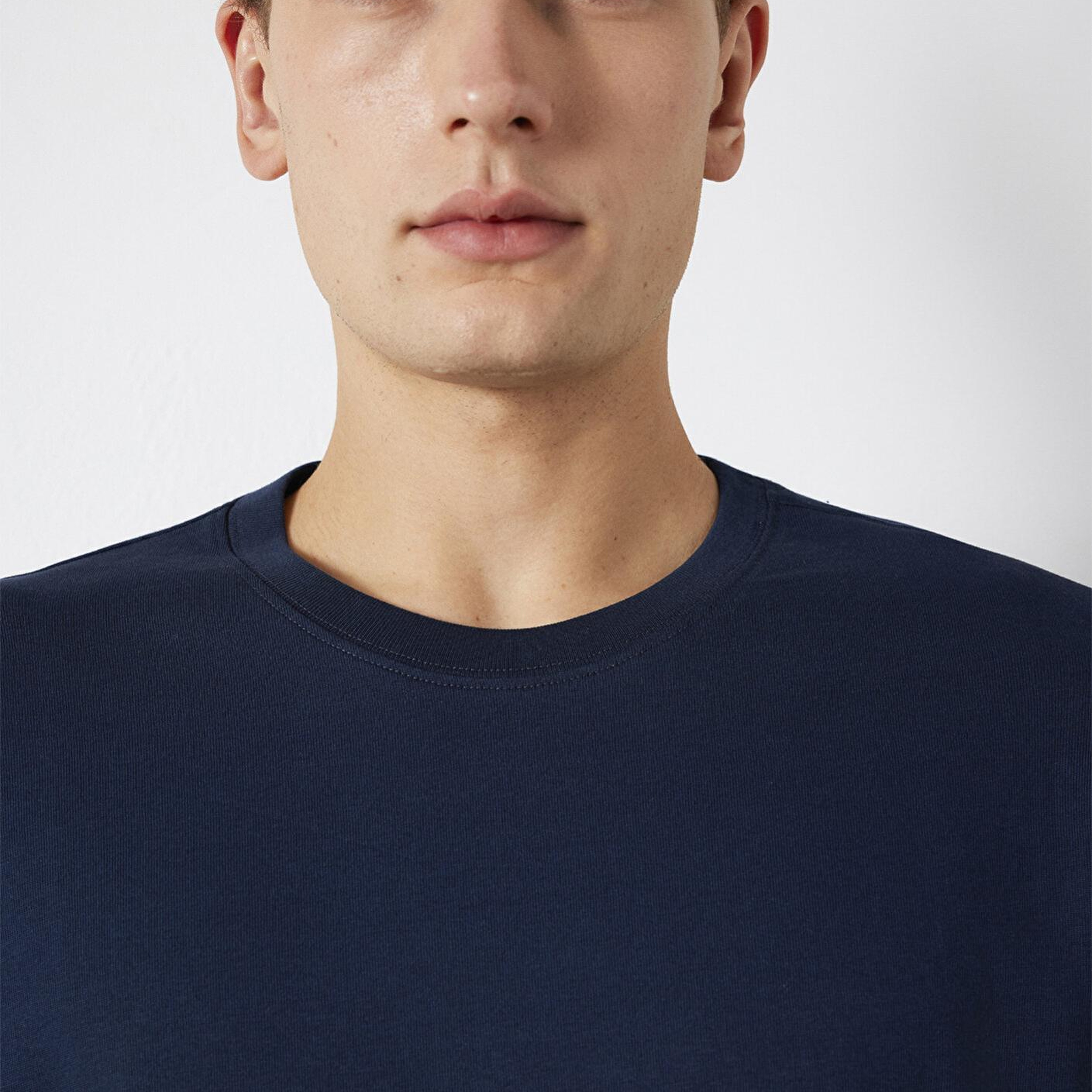 Mavi Bisiklet Yaka Lacivert Basic Tişört Loose Fit / Bol Rahat Kesim 0611596-70497