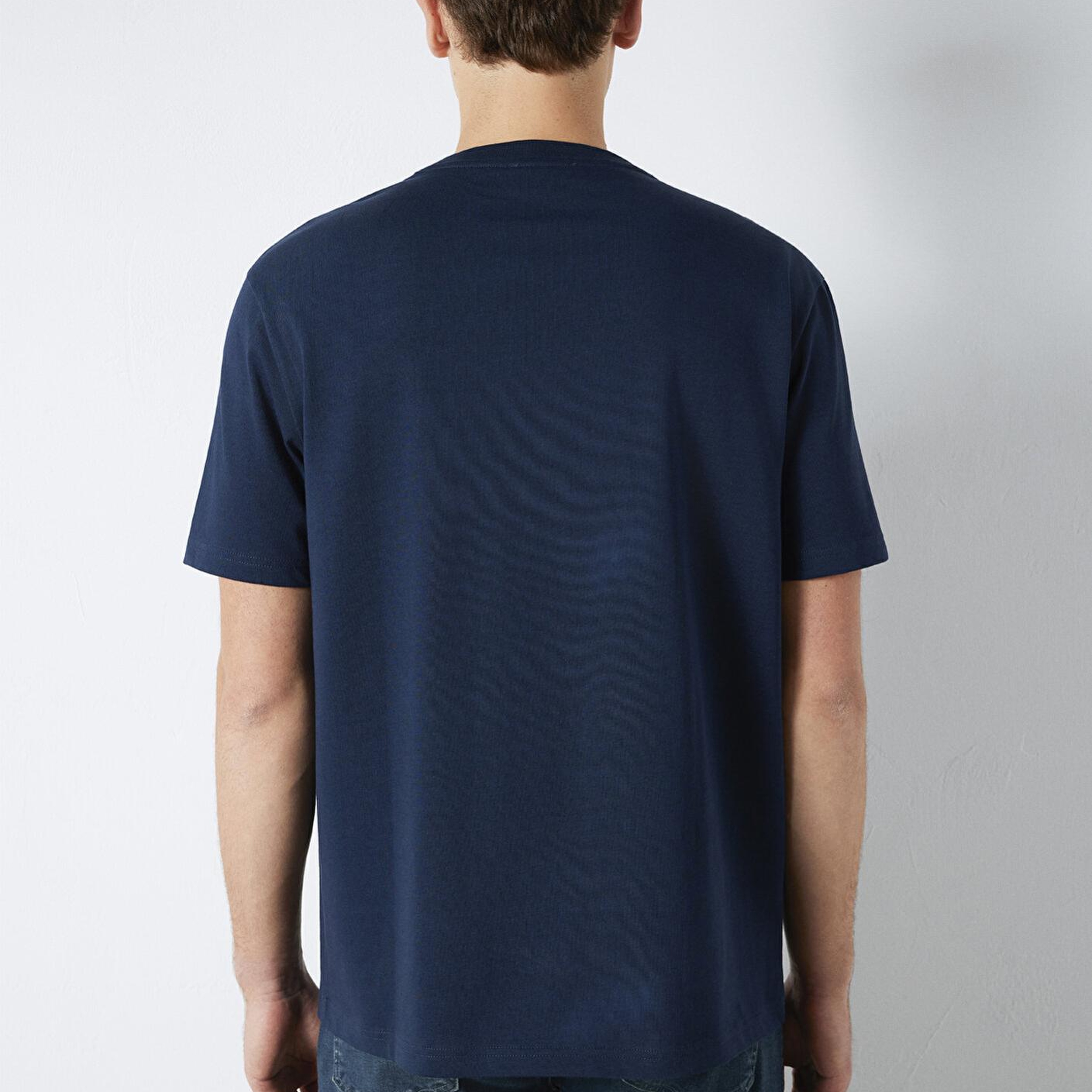 Mavi Bisiklet Yaka Lacivert Basic Tişört Loose Fit / Bol Rahat Kesim 0611596-70497