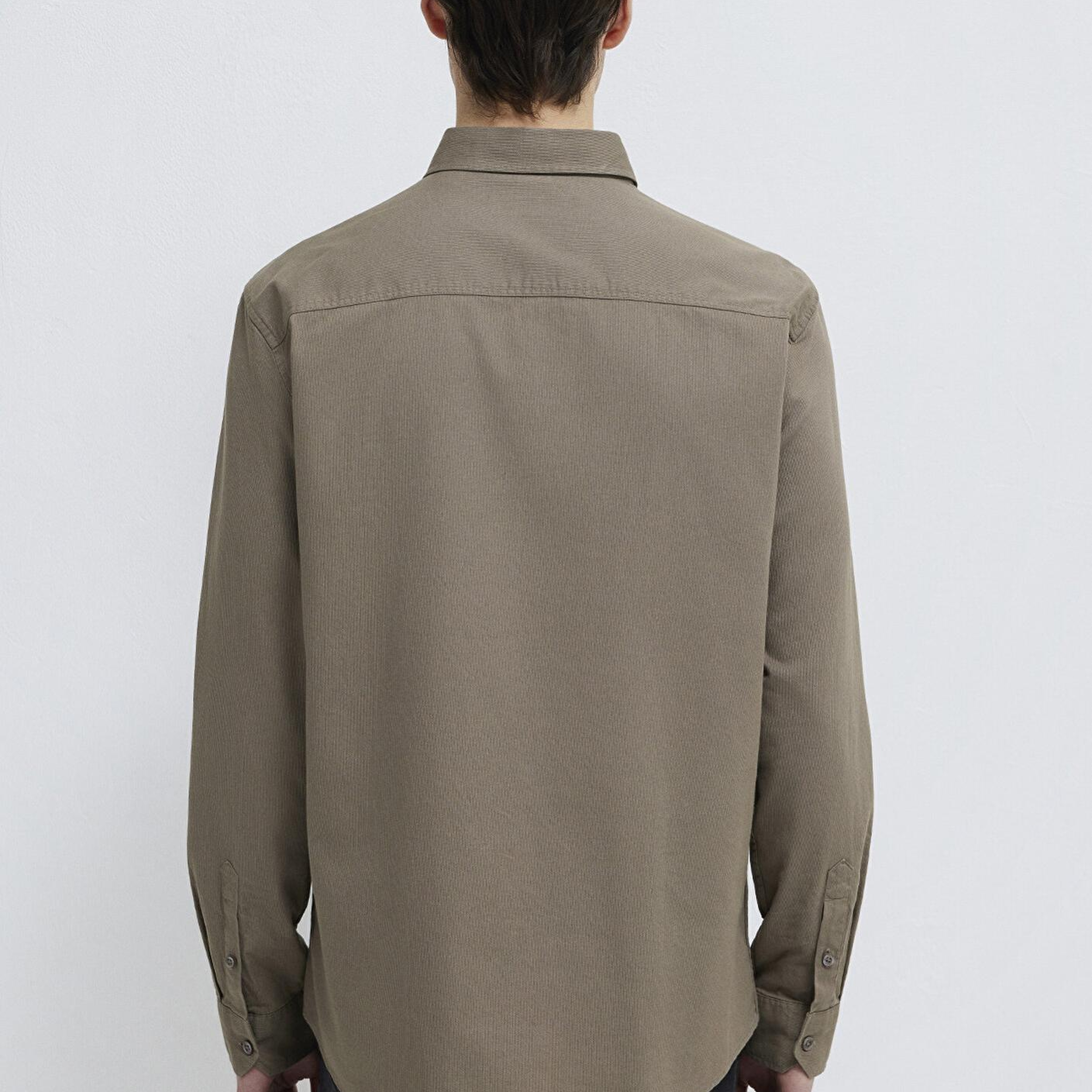 Mavi M Logo Nakışlı Kahverengi Gömlek Slim Fit / Dar Kesim 0211192-83866