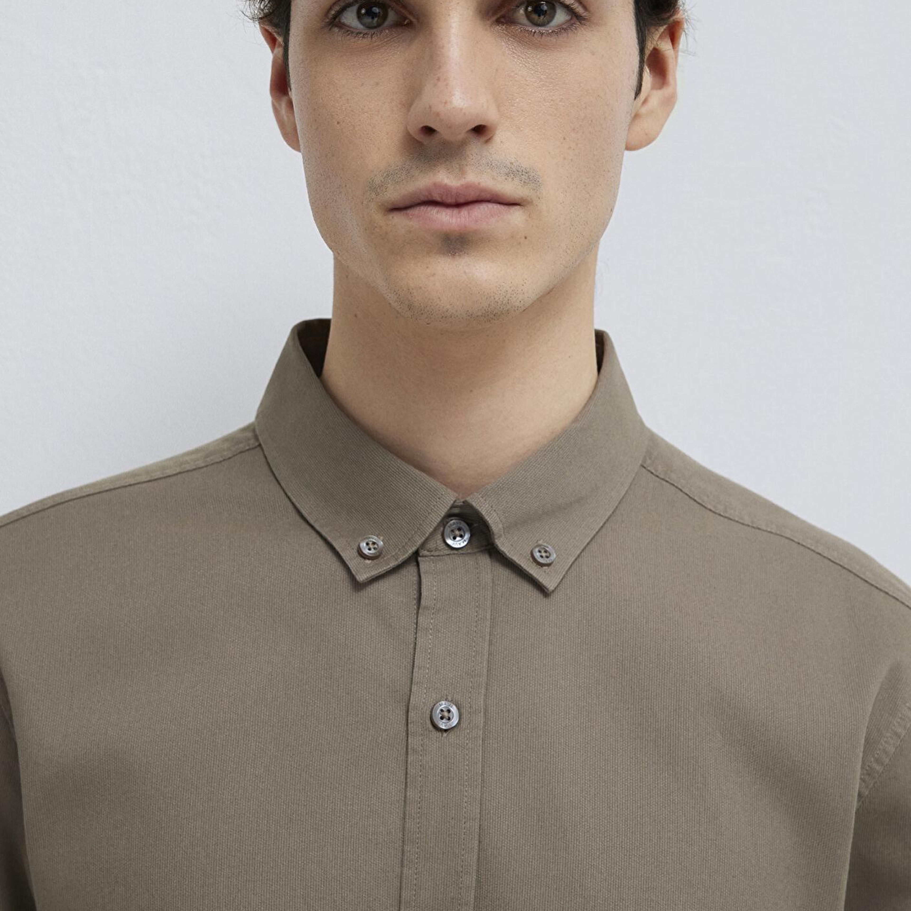 Mavi M Logo Nakışlı Kahverengi Gömlek Slim Fit / Dar Kesim 0211192-83866