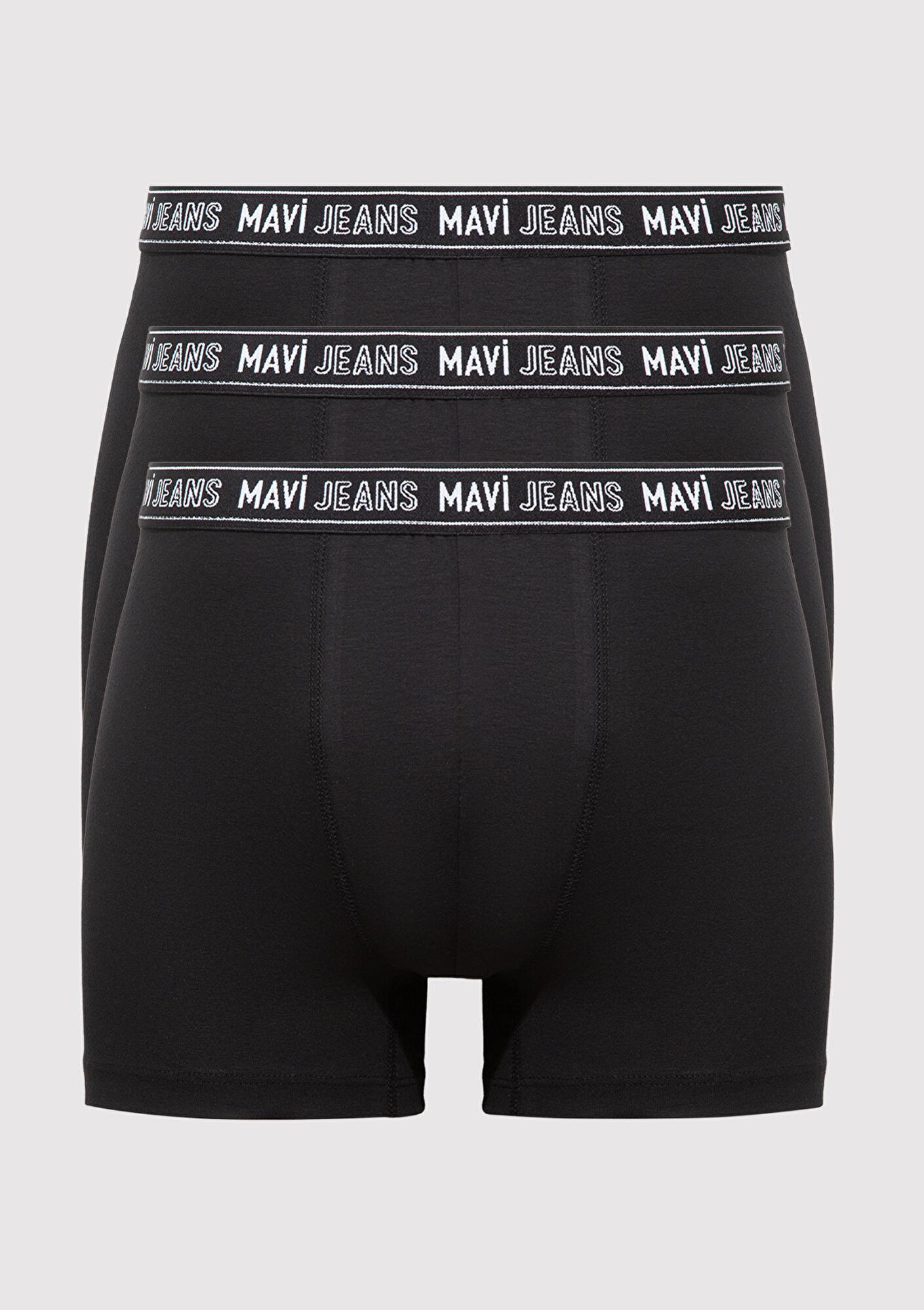 Mavi 7li Siyah Basic Boxer 0912288-900