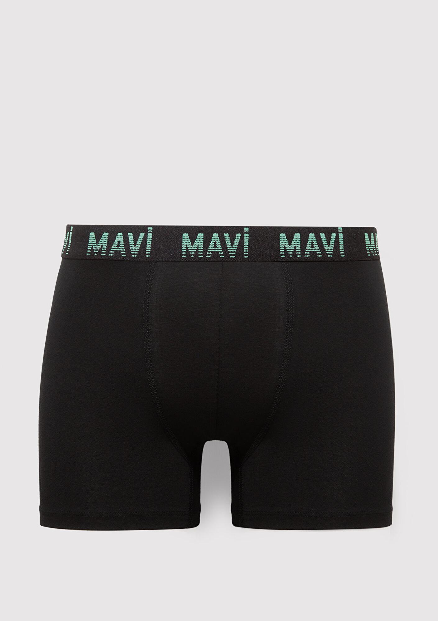Mavi 7li Siyah Basic Boxer 0912287-900