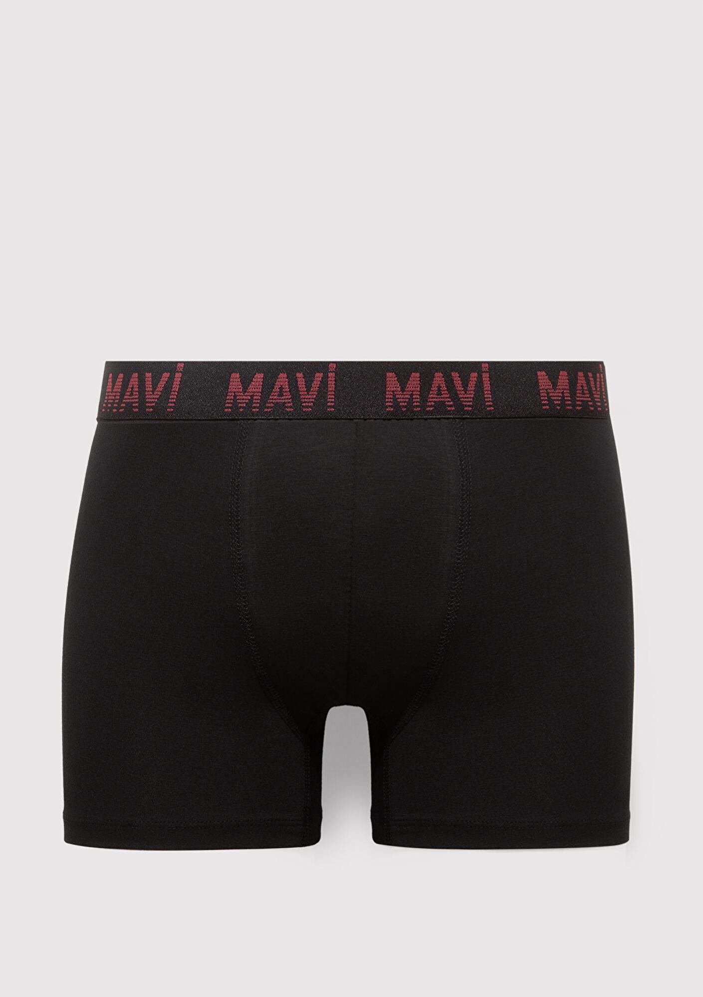 Mavi 7li Siyah Basic Boxer 0912287-900