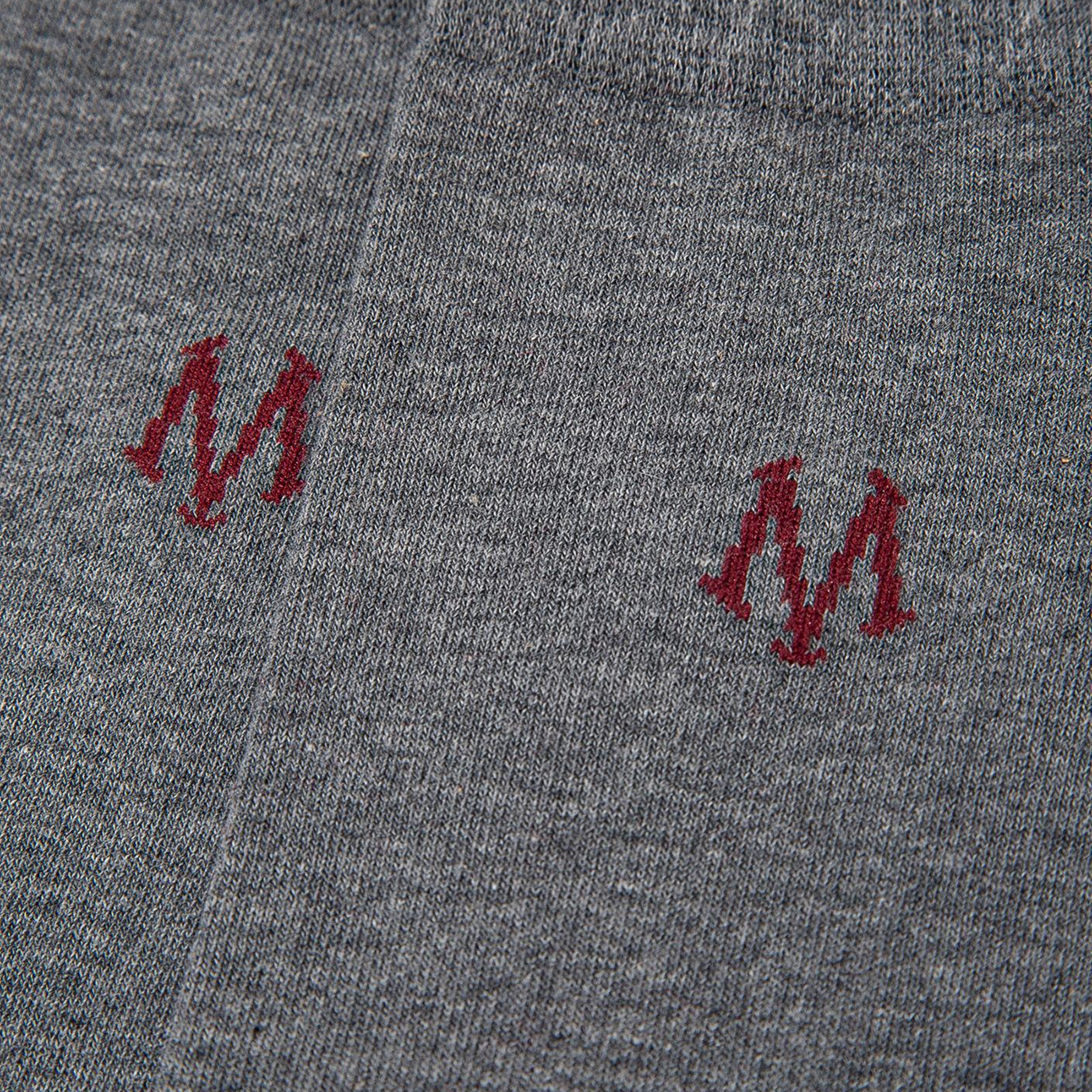 Mavi M Logo Baskılı Gri Soket Çorap 090250-24674