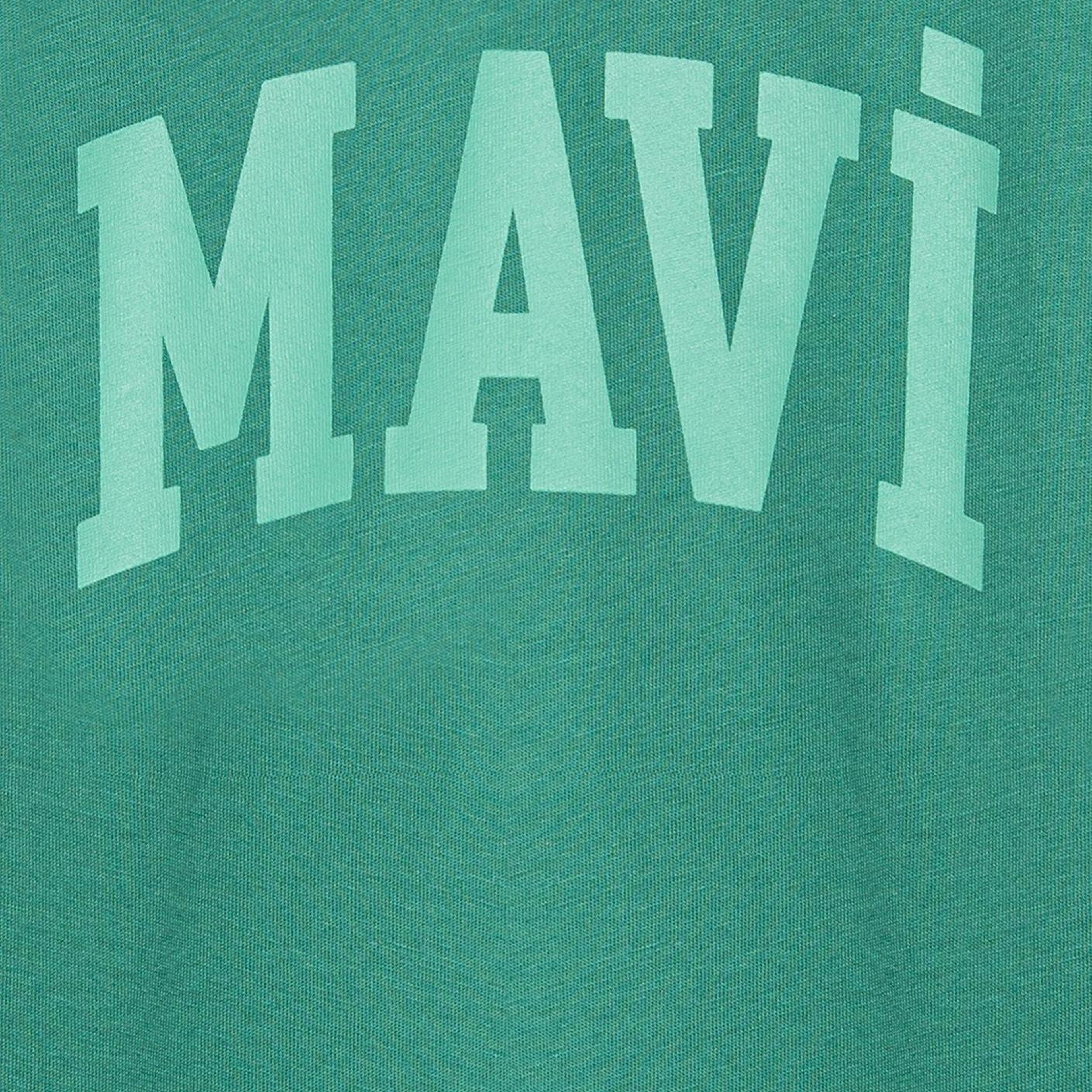 Mavi Mavi Baskılı Yeşil Tişört Loose Fit / Bol Rahat Kesim 6610484-71697