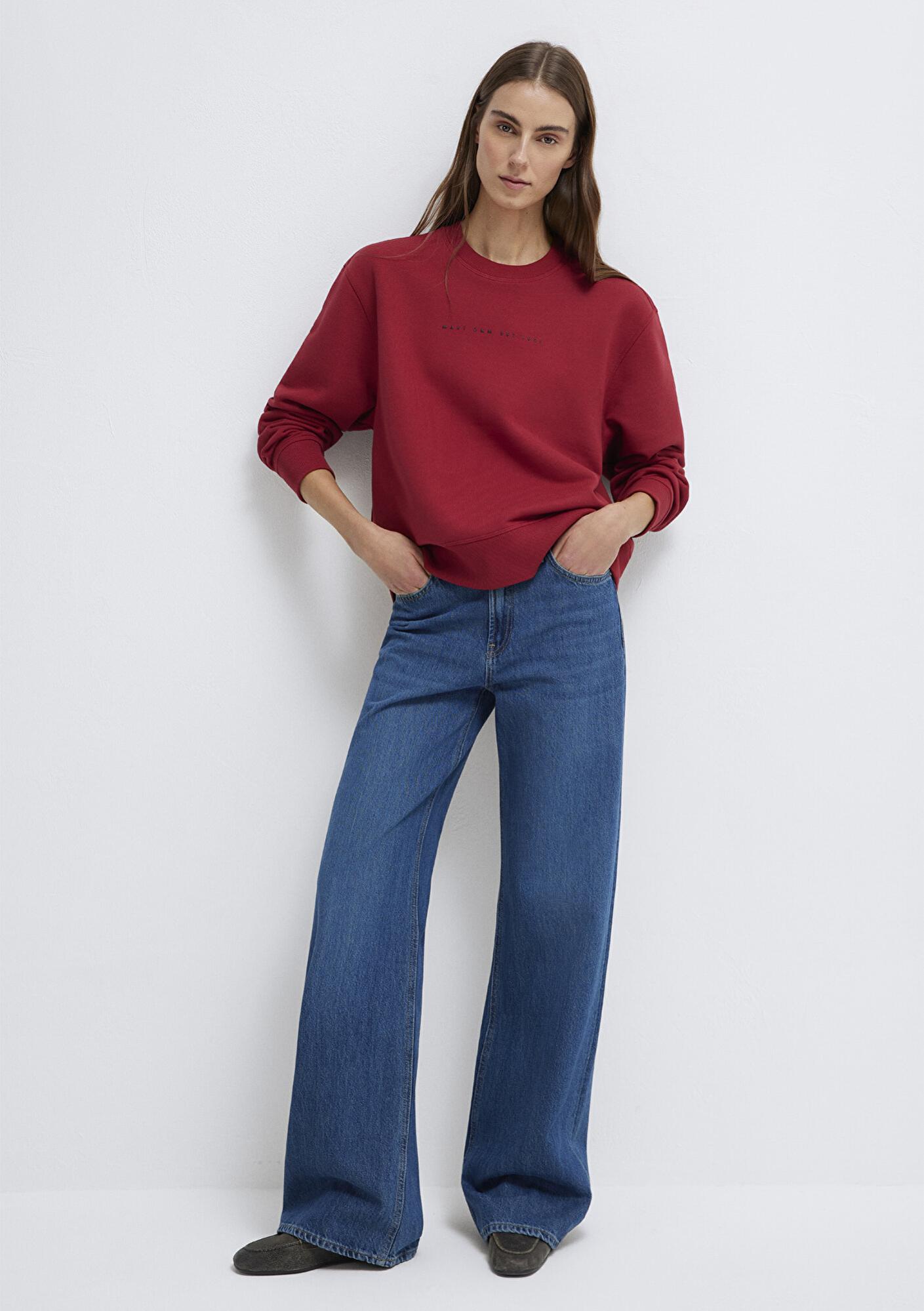 Mavi Mavi Denim Baskılı Kırmızı Sweatshirt 1S10525-70424