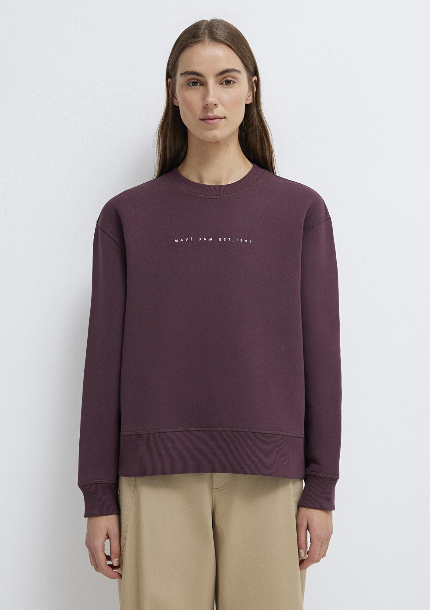 Mavi Mavi Denim Baskılı Mor Sweatshirt 1S10525-70260