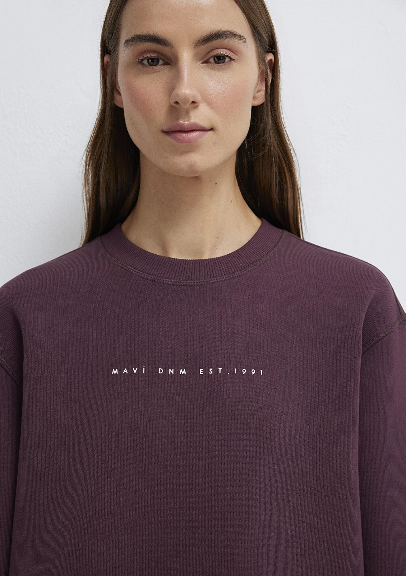 Mavi Mavi Denim Baskılı Mor Sweatshirt 1S10525-70260