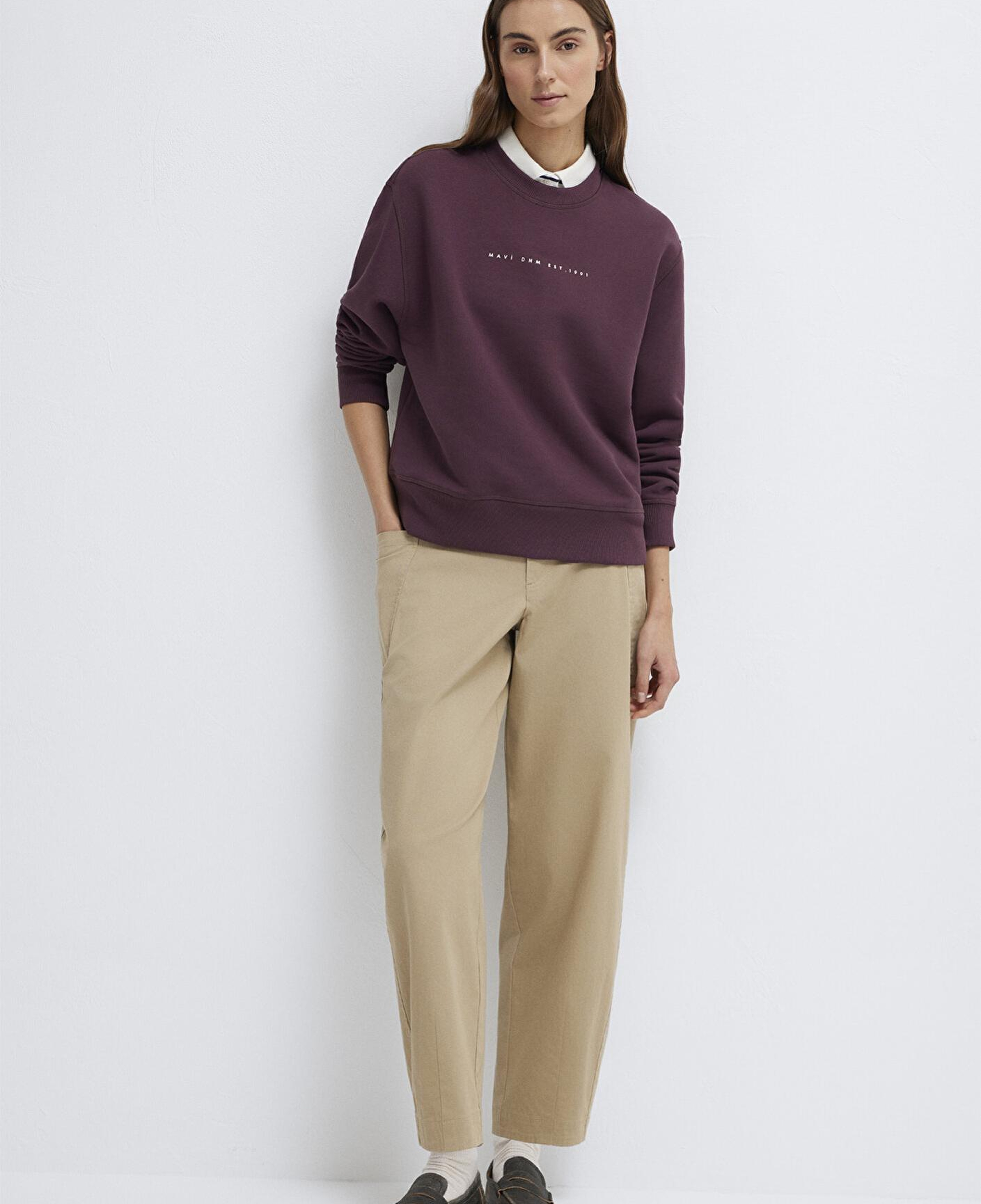 Mavi Mavi Denim Baskılı Mor Sweatshirt 1S10525-70260