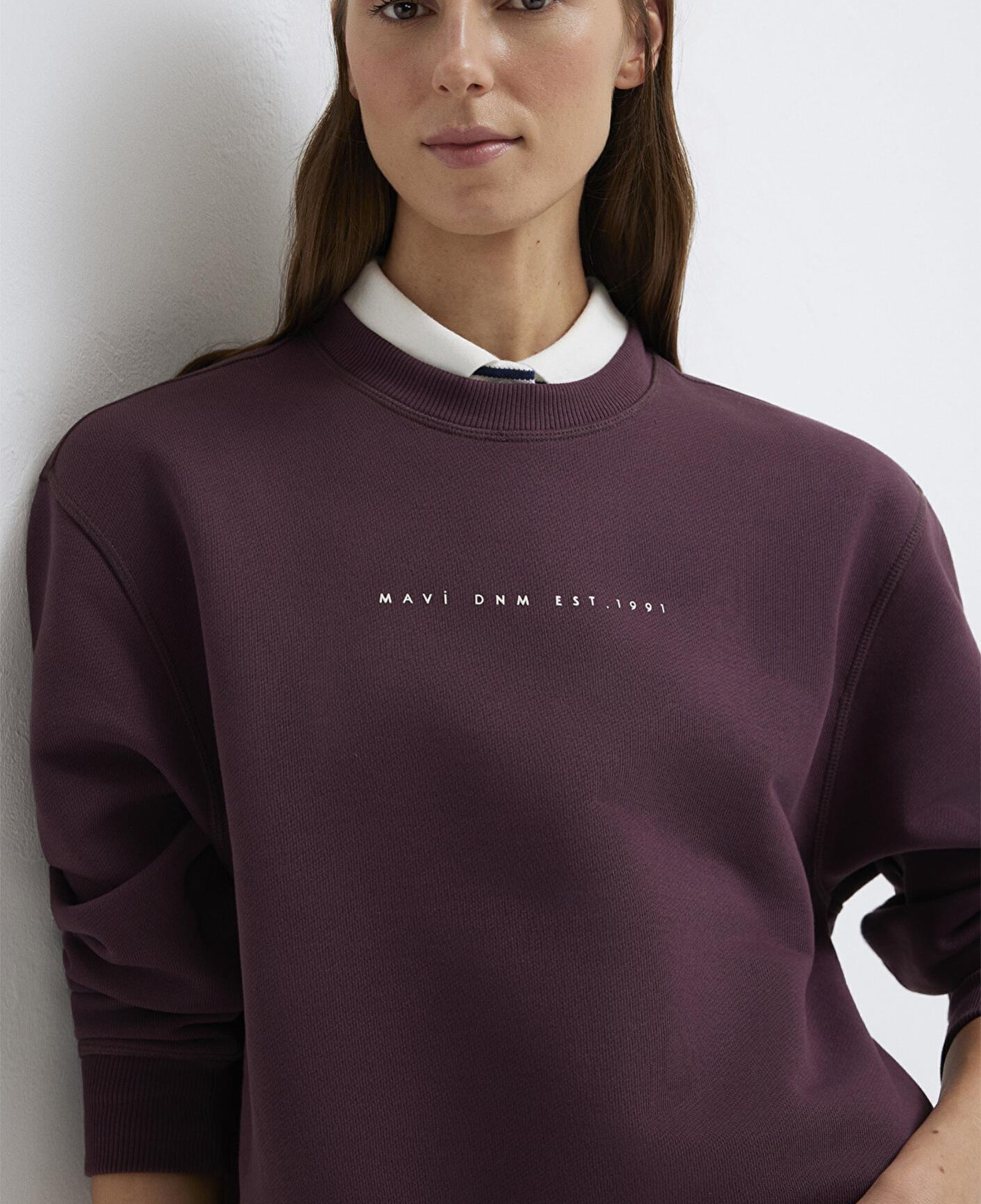 Mavi Mavi Denim Baskılı Mor Sweatshirt 1S10525-70260