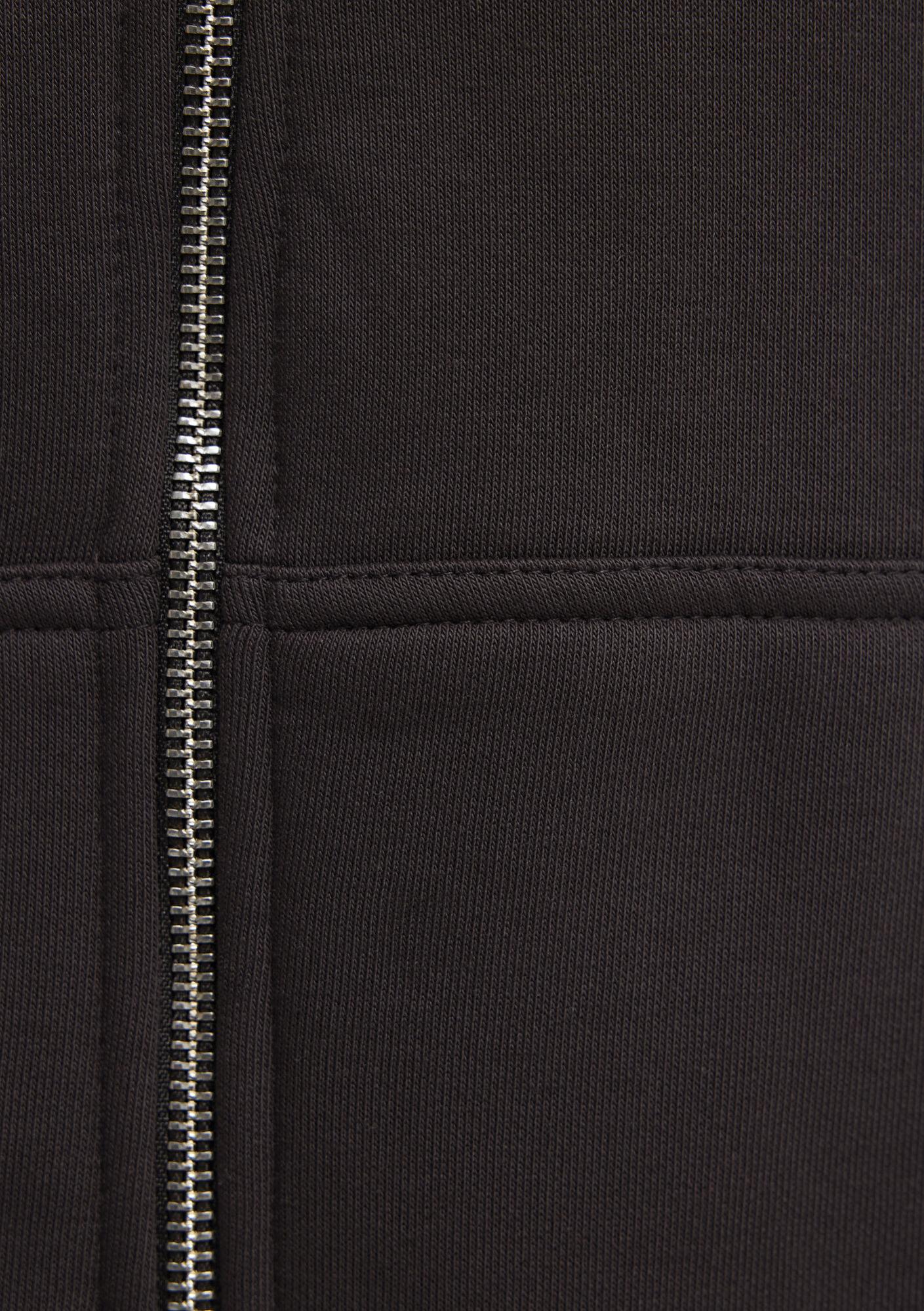 Mavi Kapüşonlu Fermuarlı Kahverengi Basic Sweatshirt 0S10277-70219