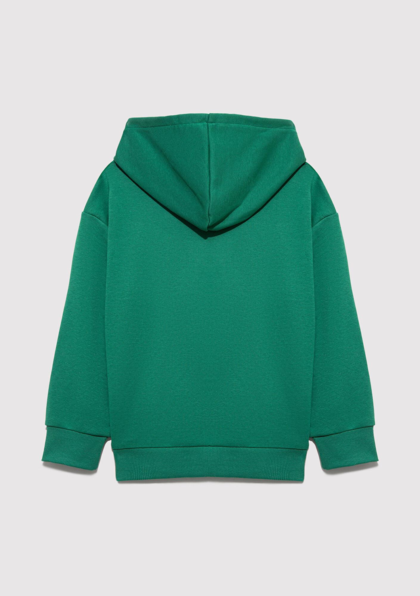 Mavi Mavi Logo Baskılı Yeşil Sweatshirt 6S10143-71697