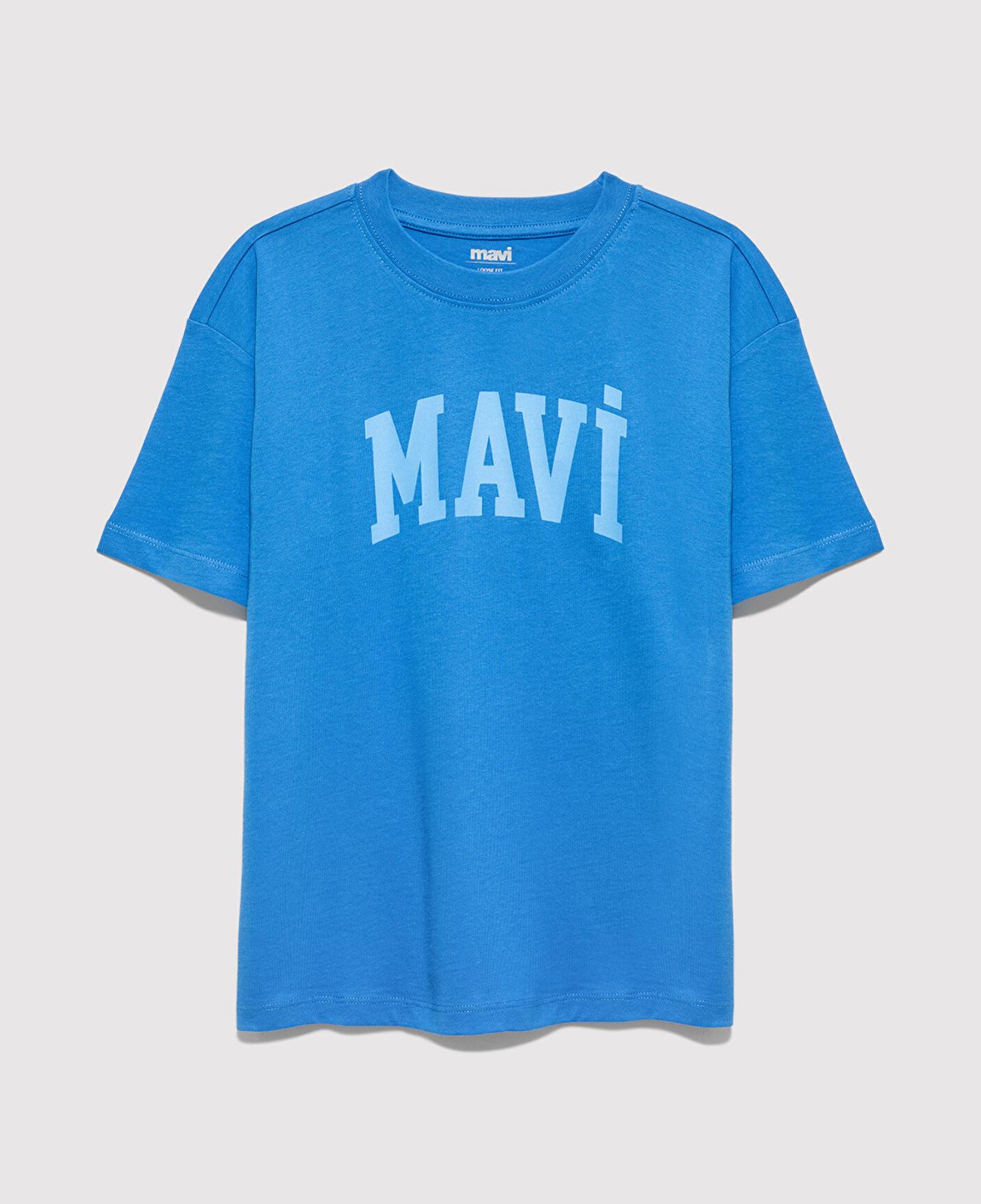 Mavi Mavi Baskılı Mavi Tişört Loose Fit / Bol Rahat Kesim 6610484-70902