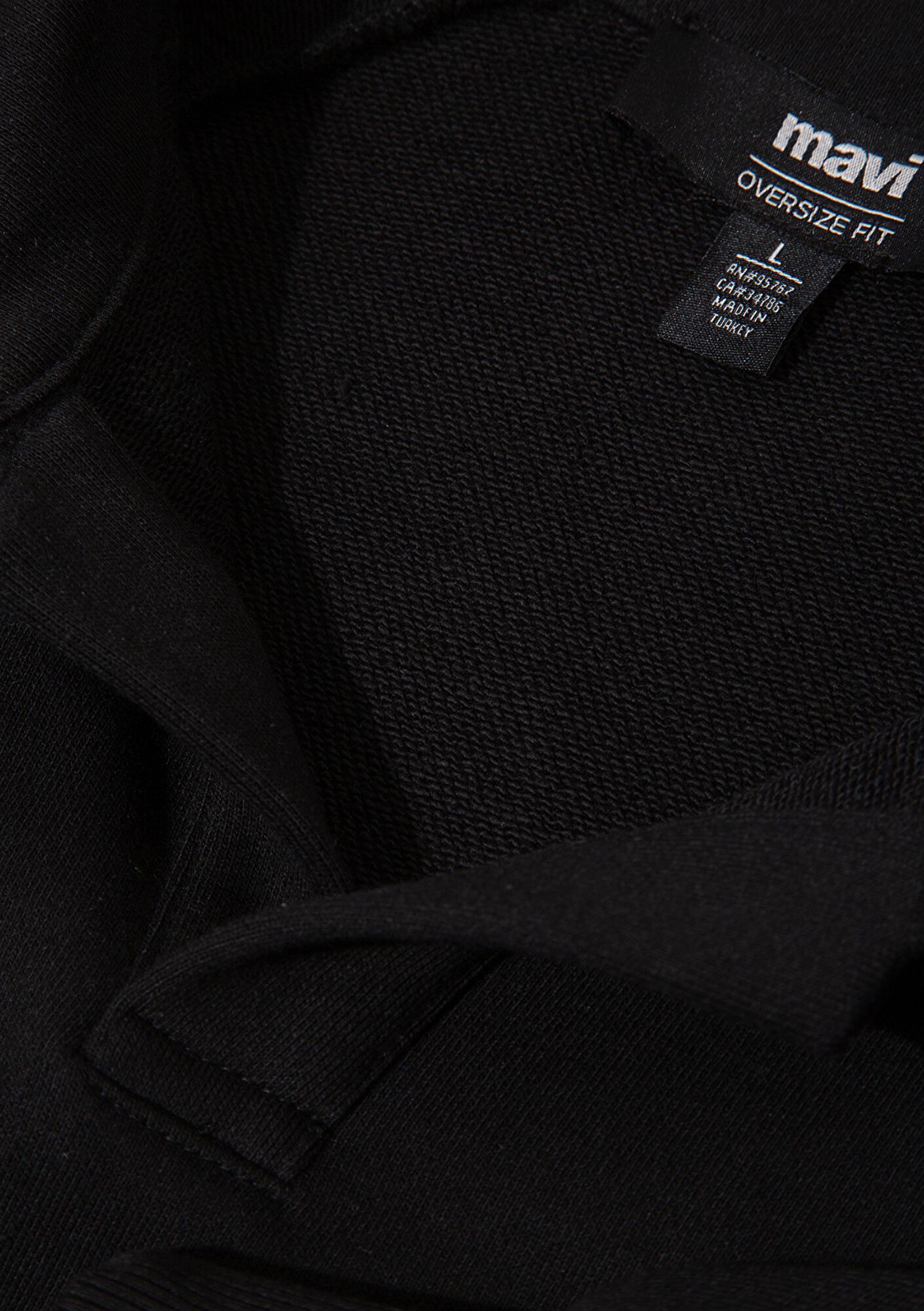 Mavi M Kalp İşlemeli Polo Yaka Siyah  Sweatshirt 0S10578-900