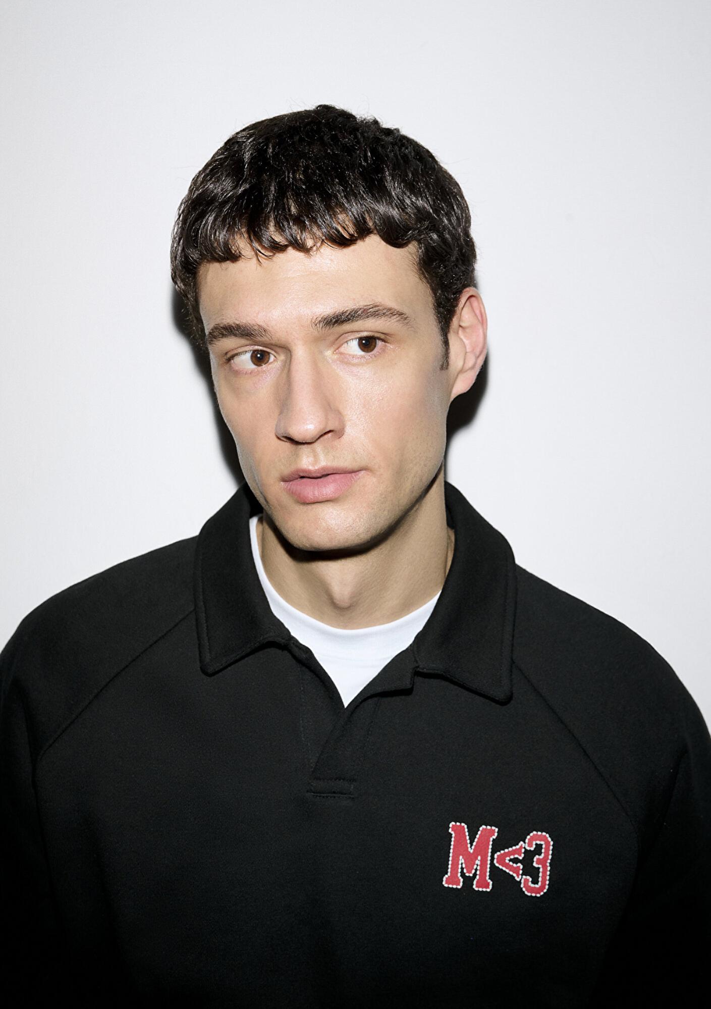 Mavi M Kalp İşlemeli Polo Yaka Siyah  Sweatshirt 0S10578-900