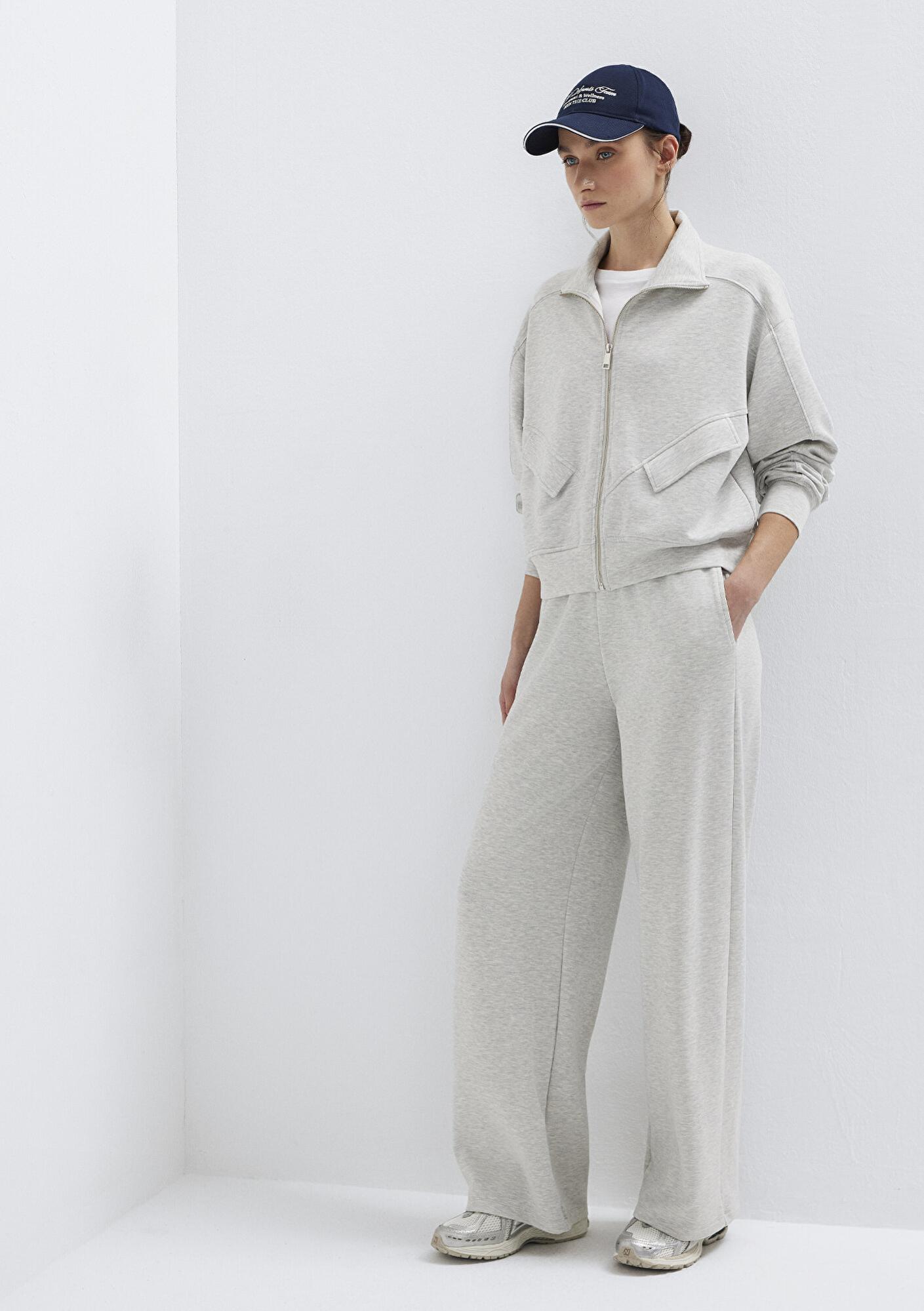 Mavi Geniş Paça Gri Eşofman Altı 1011177-83096