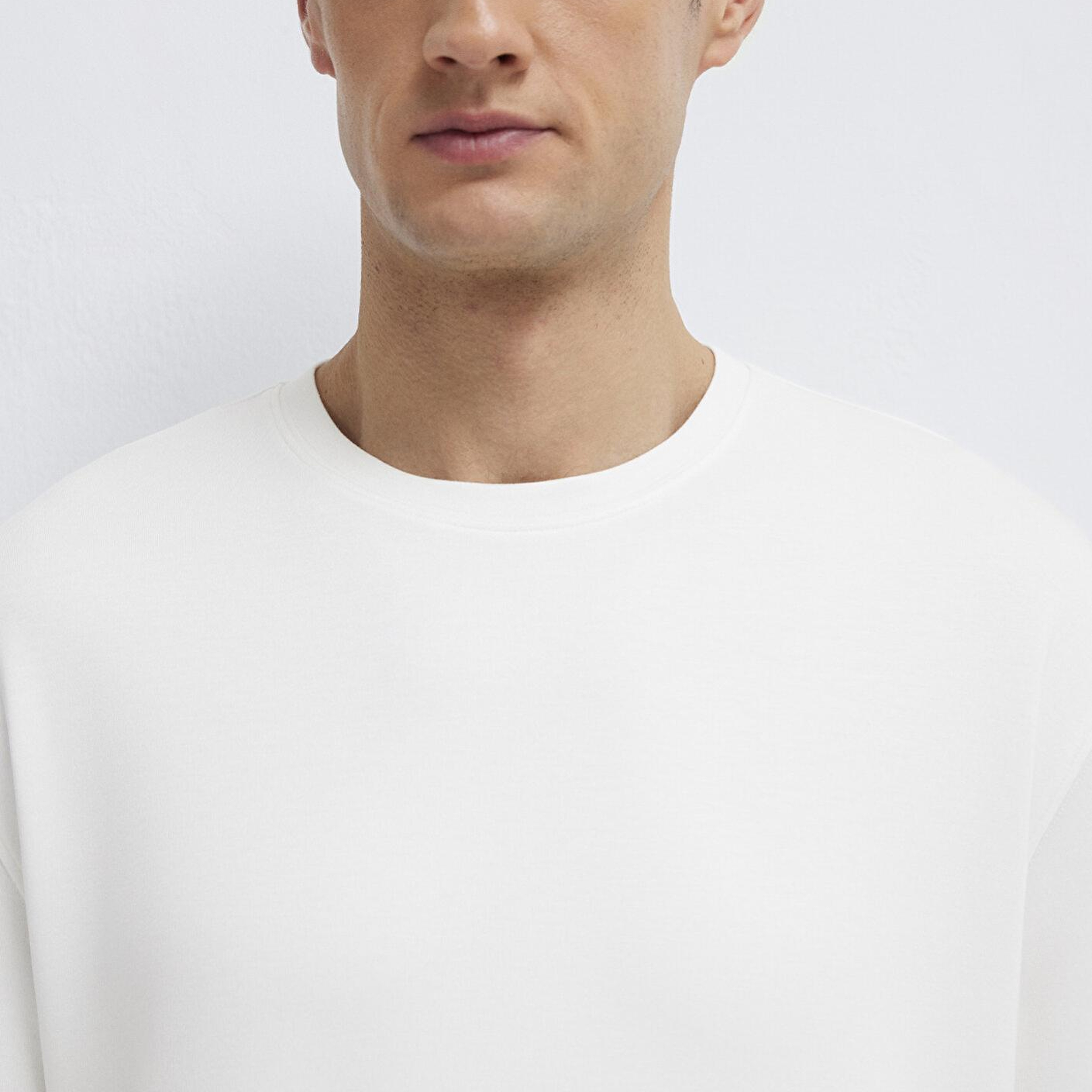 Mavi Ekru Tişört Loose Fit / Bol Rahat Kesim 0613467-70057