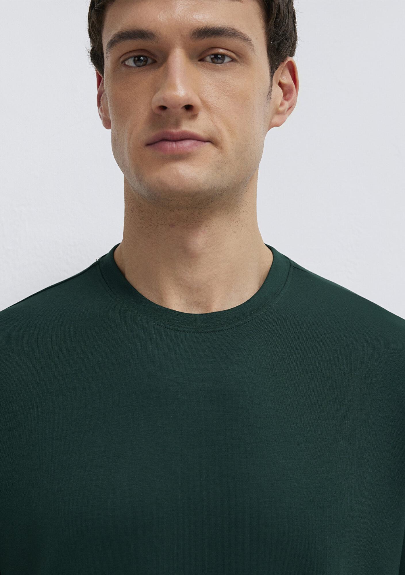 Mavi Yeşil Tişört Loose Fit / Bol Rahat Kesim 0613467-85370