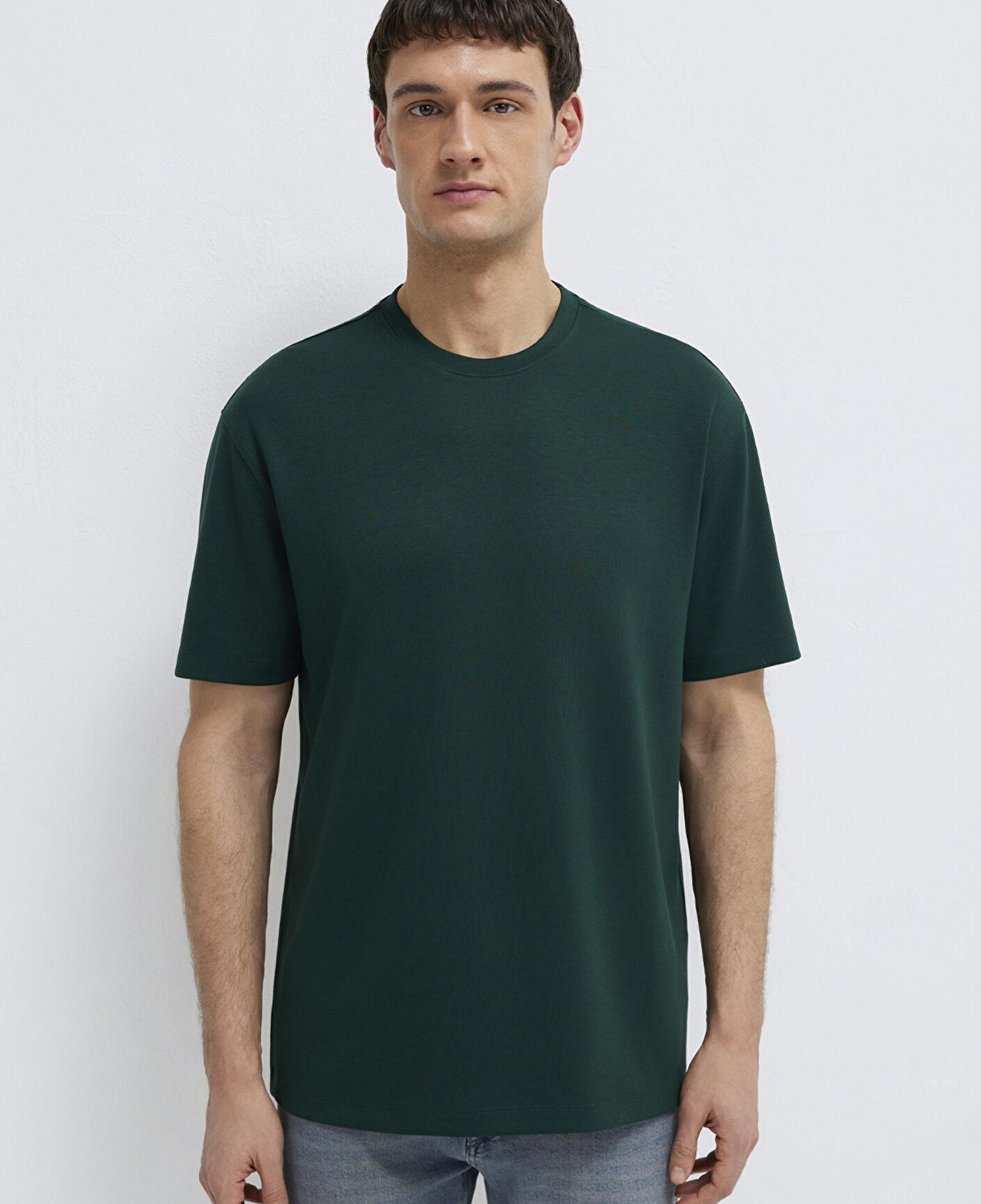 Mavi Yeşil Tişört Loose Fit / Bol Rahat Kesim 0613467-85370