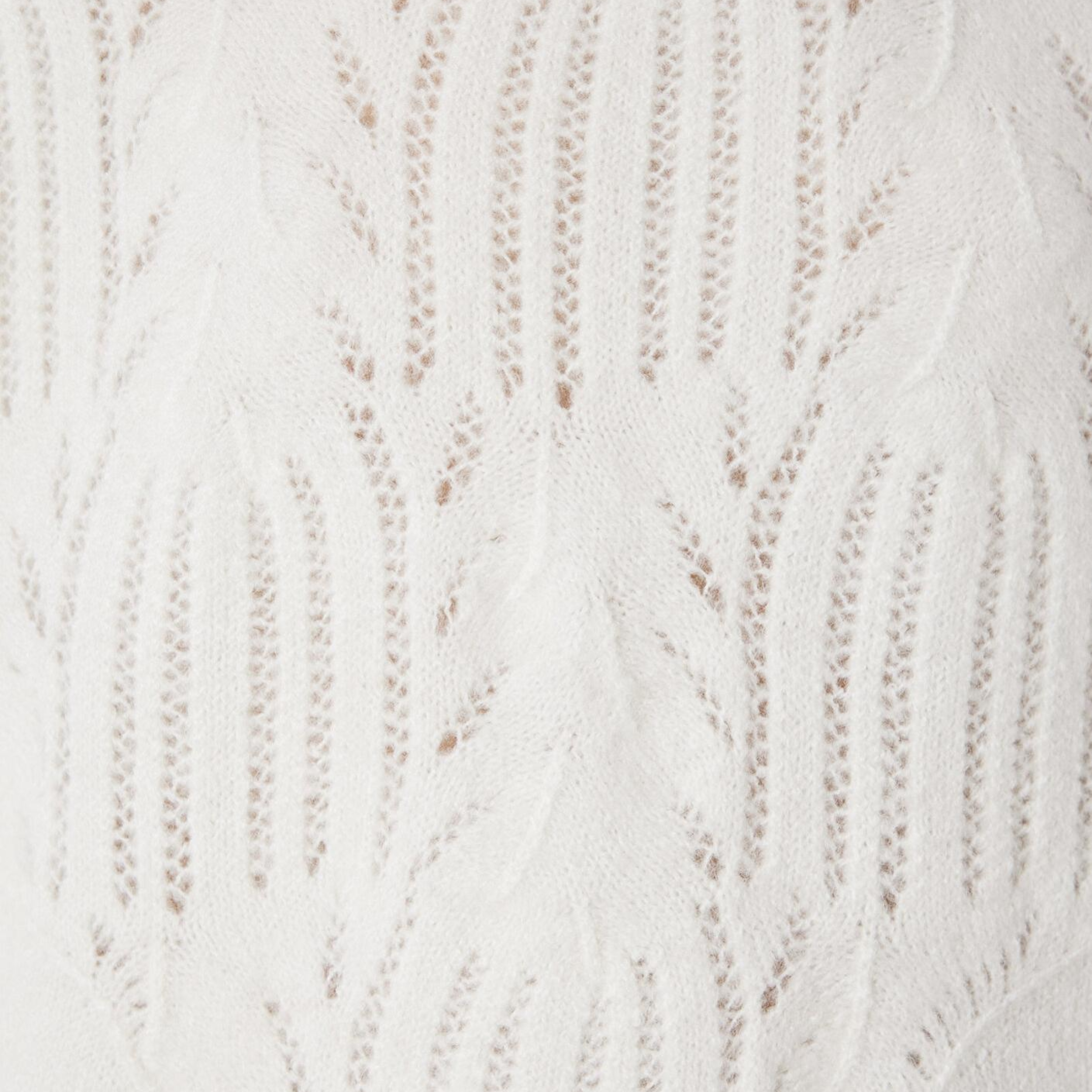 Mavi Örme Detaylı Ekru Kazak Loose Fit / Bol Rahat Kesim 1710852-70057