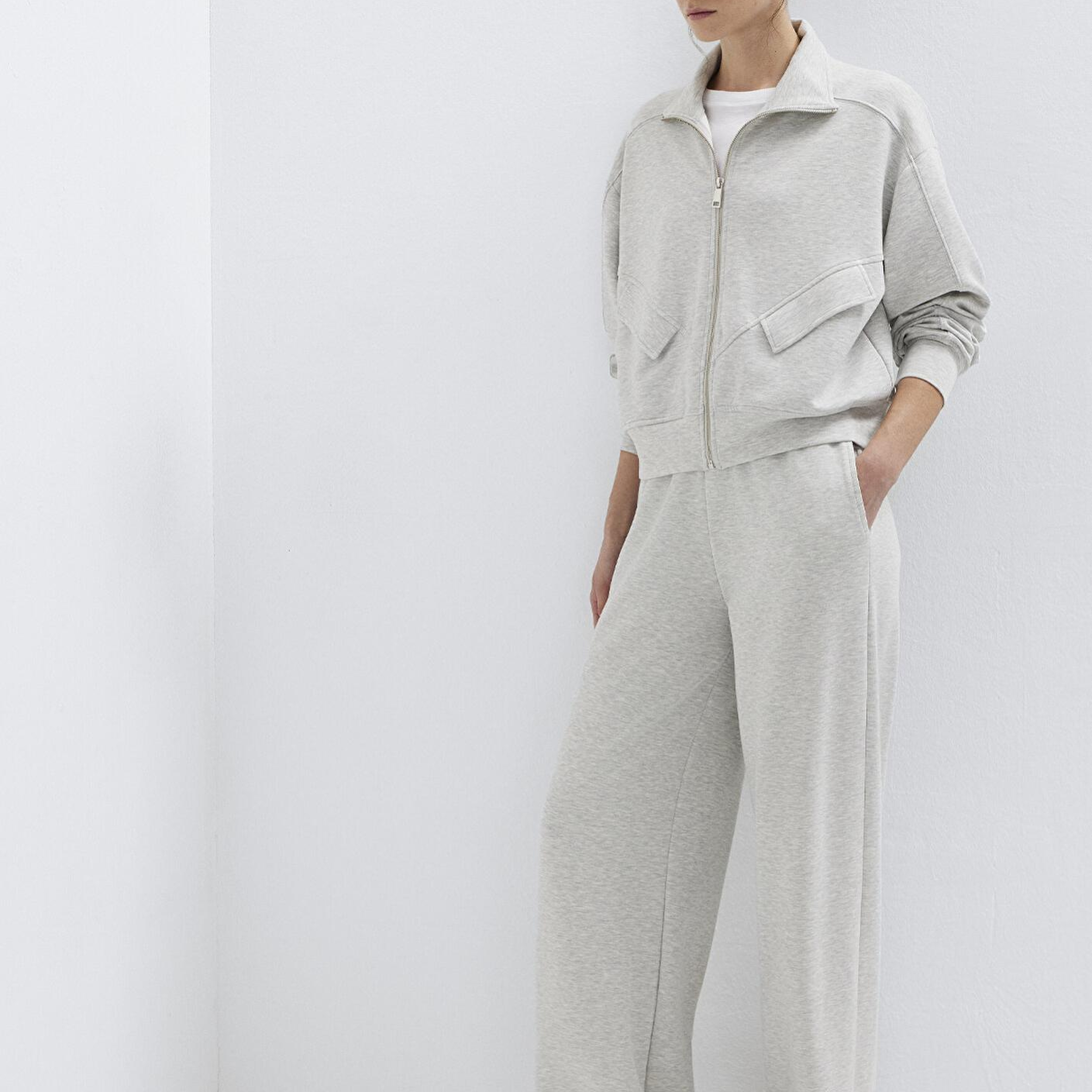 Mavi Geniş Paça Gri Eşofman Altı 1011177-83096