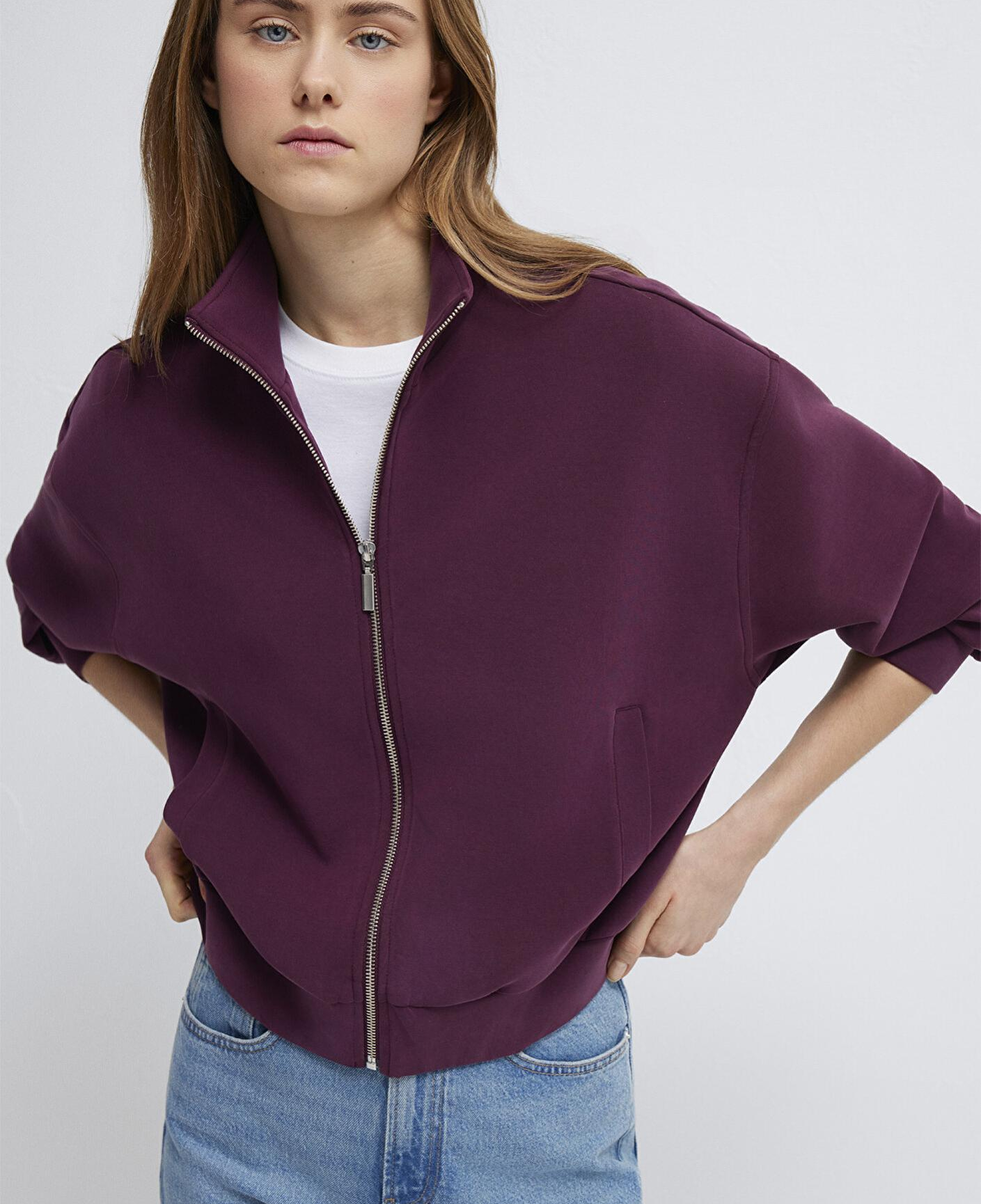 Mavi Fermuarlı Bordo (TENCEL™) Sweatshirt 1S10059-70434