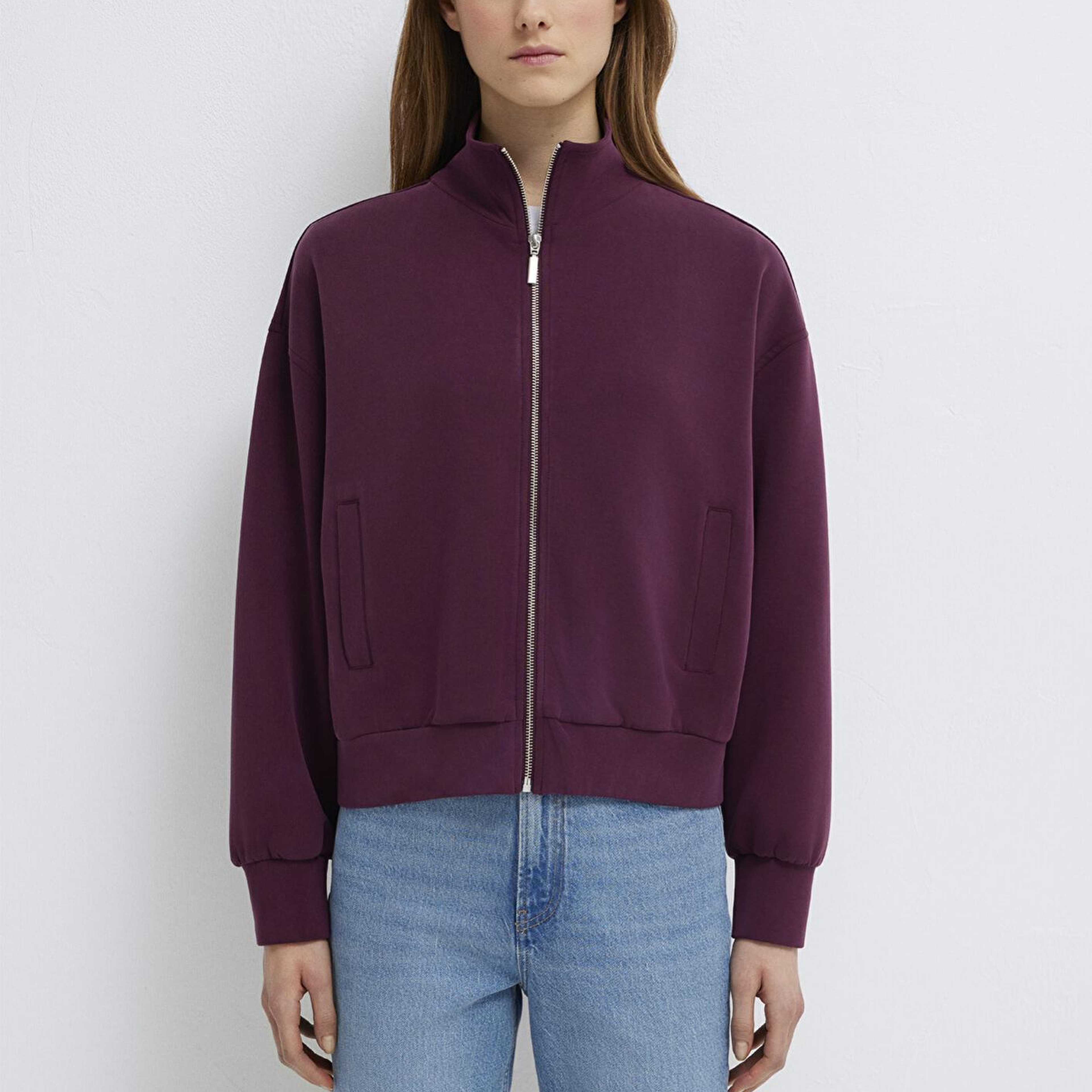Mavi Fermuarlı Bordo (TENCEL™) Sweatshirt 1S10059-70434