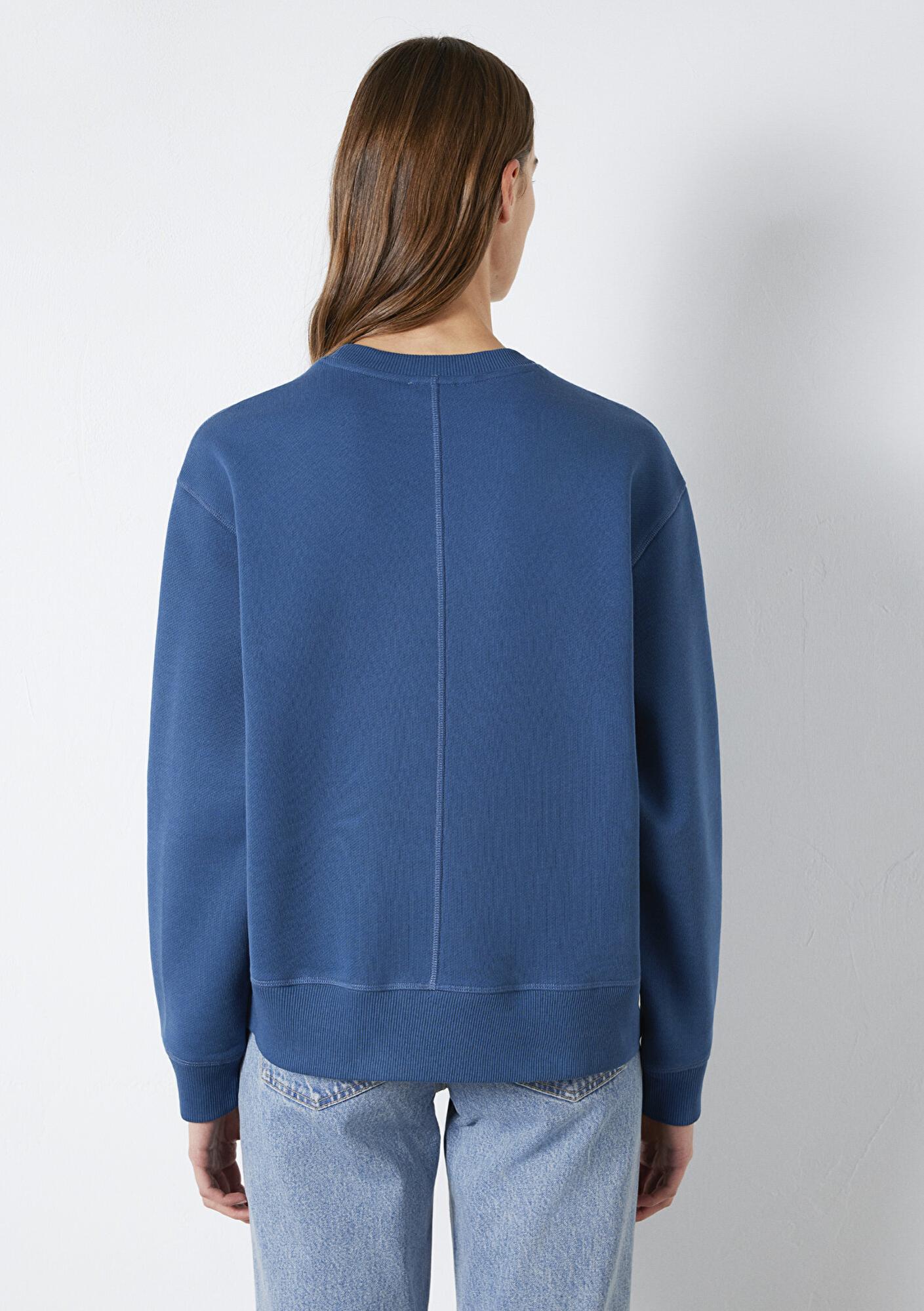 Mavi Mavi Denim Baskılı Mavi Sweatshirt 1S10525-70760