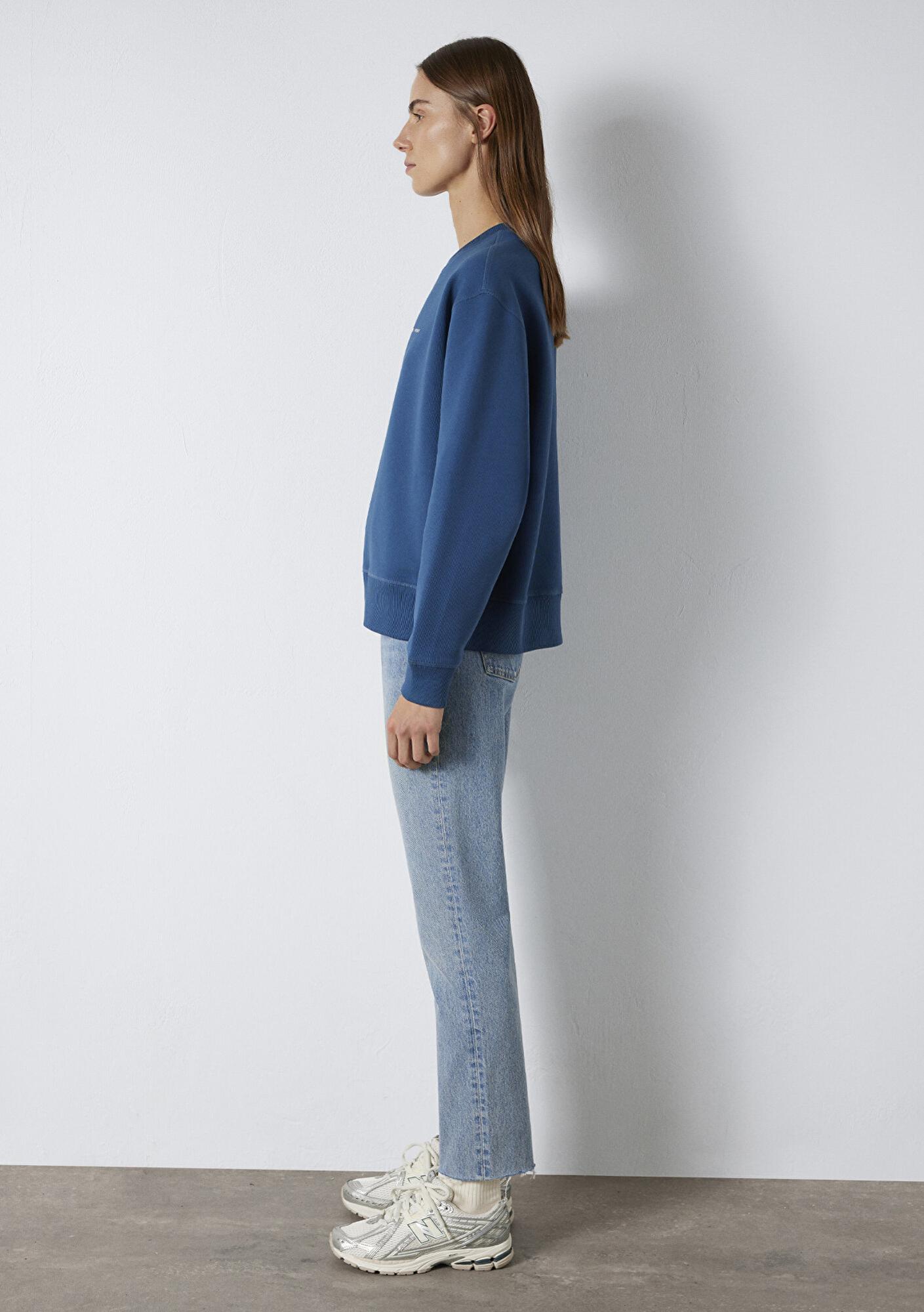 Mavi Mavi Denim Baskılı Mavi Sweatshirt 1S10525-70760