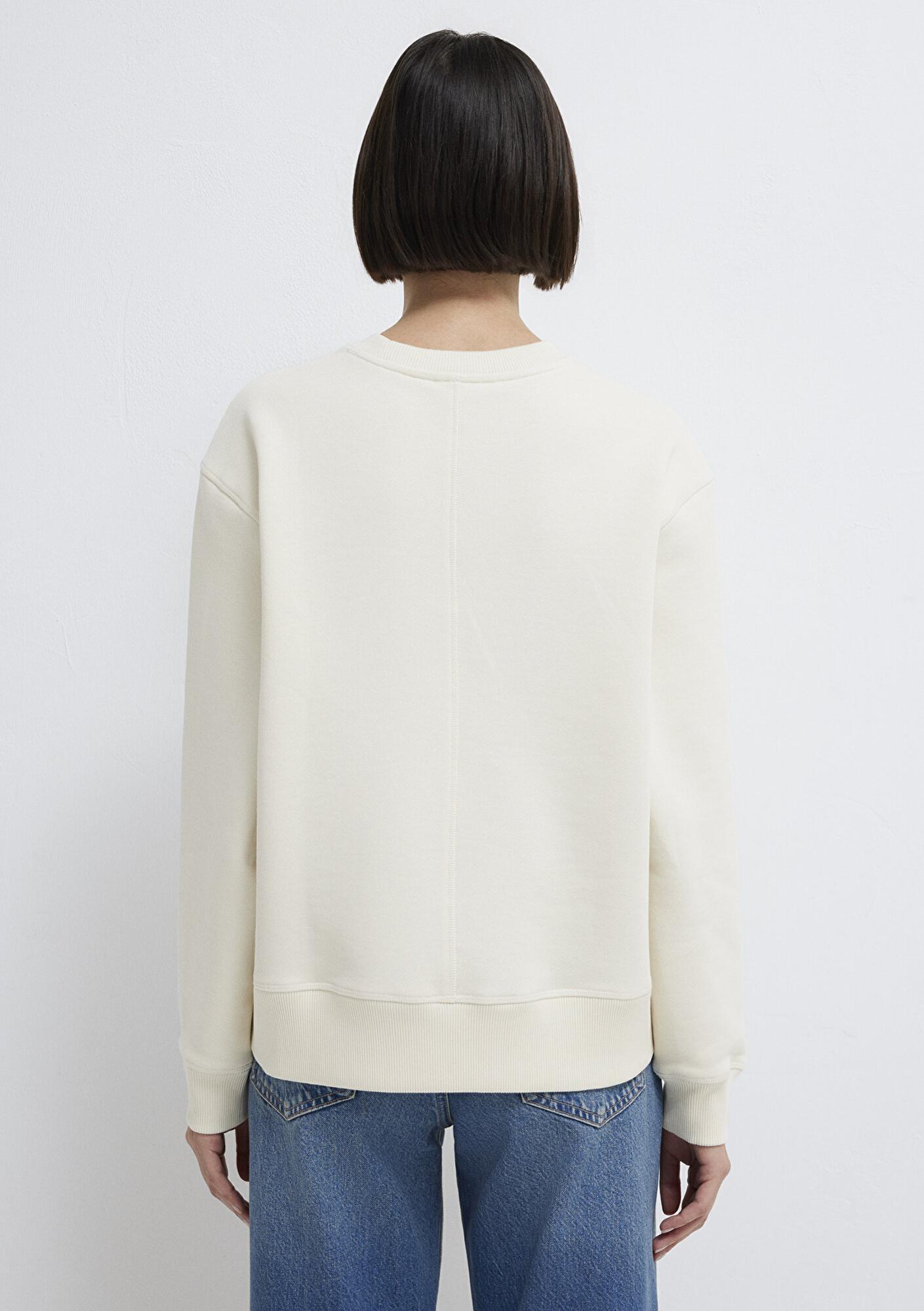 Mavi Mavi Denim Baskılı Ekru Sweatshirt 1S10525-80194