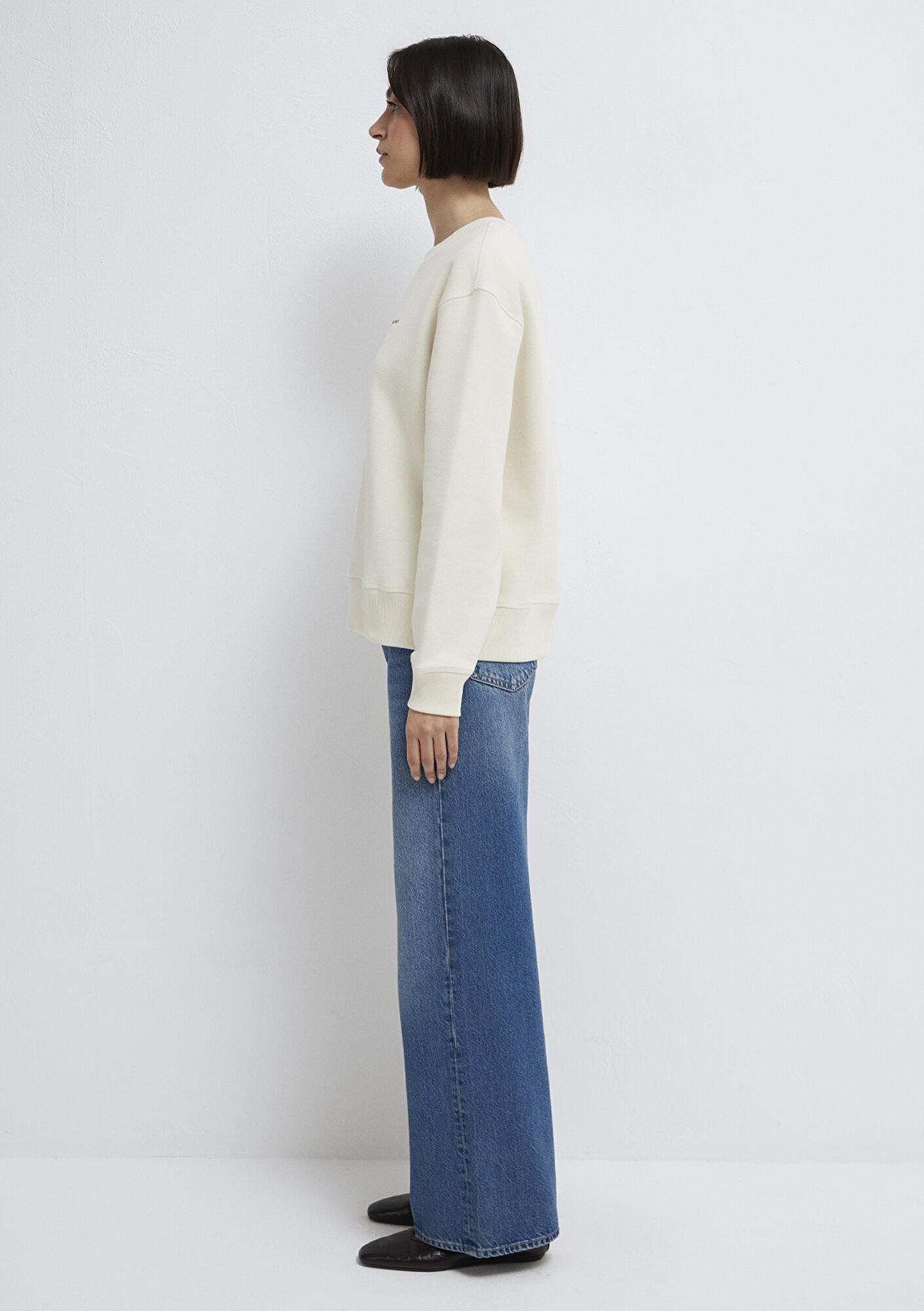 Mavi Mavi Denim Baskılı Ekru Sweatshirt 1S10525-80194