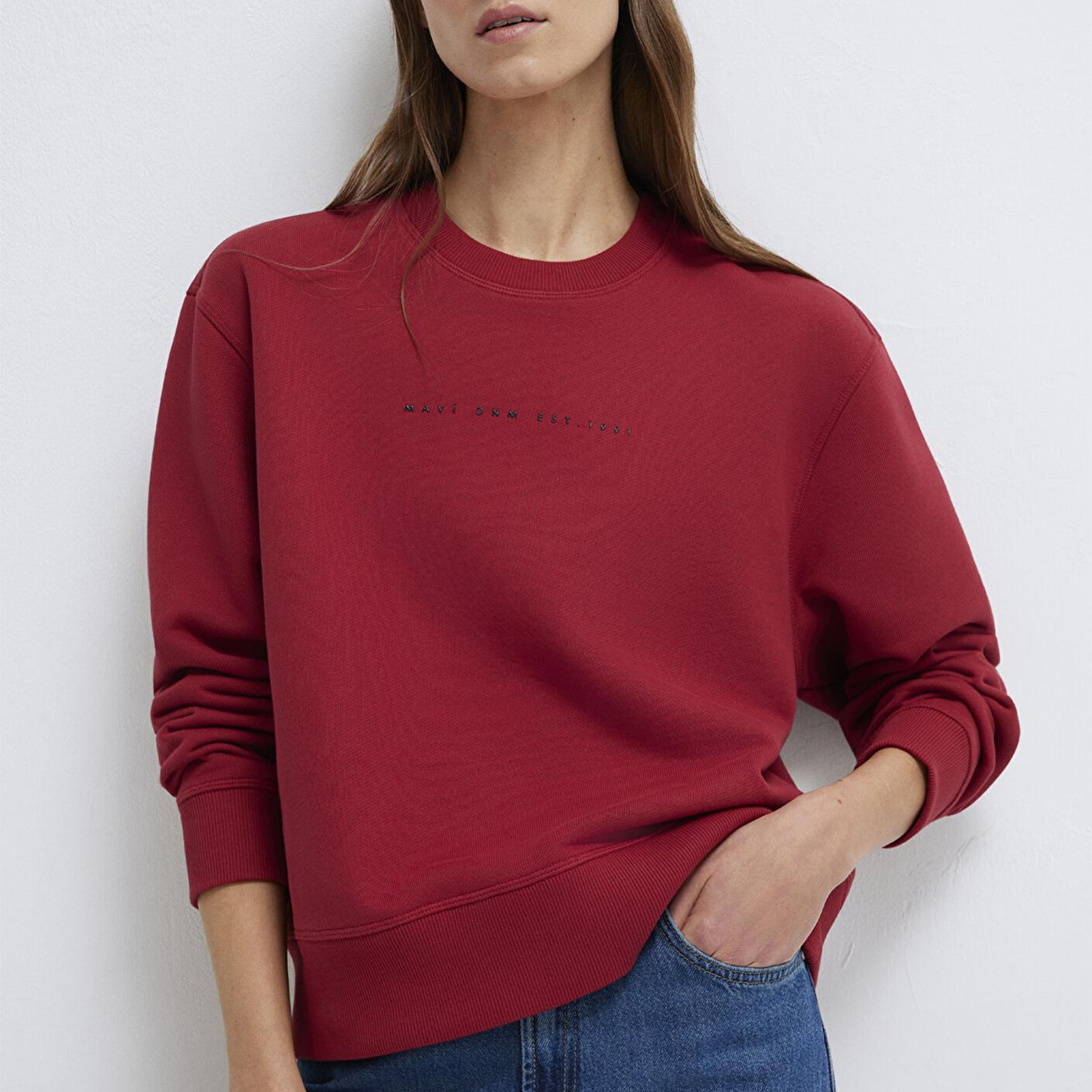 Mavi Mavi Denim Baskılı Kırmızı Sweatshirt 1S10525-70424