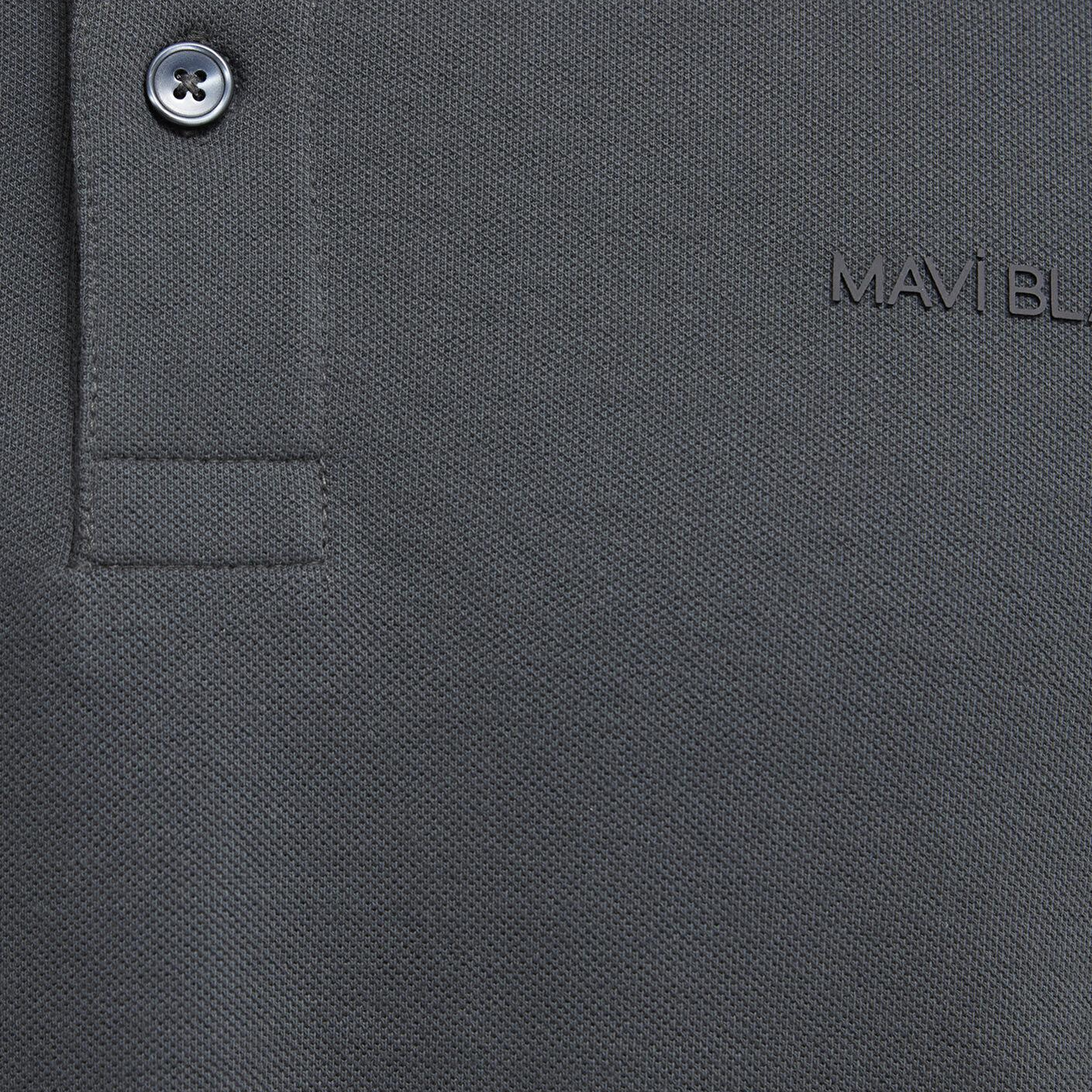 Mavi Mavi Black Uzun Kollu Antrasit Polo Tişört Regular Fit / Normal Kesim 0613154-70088