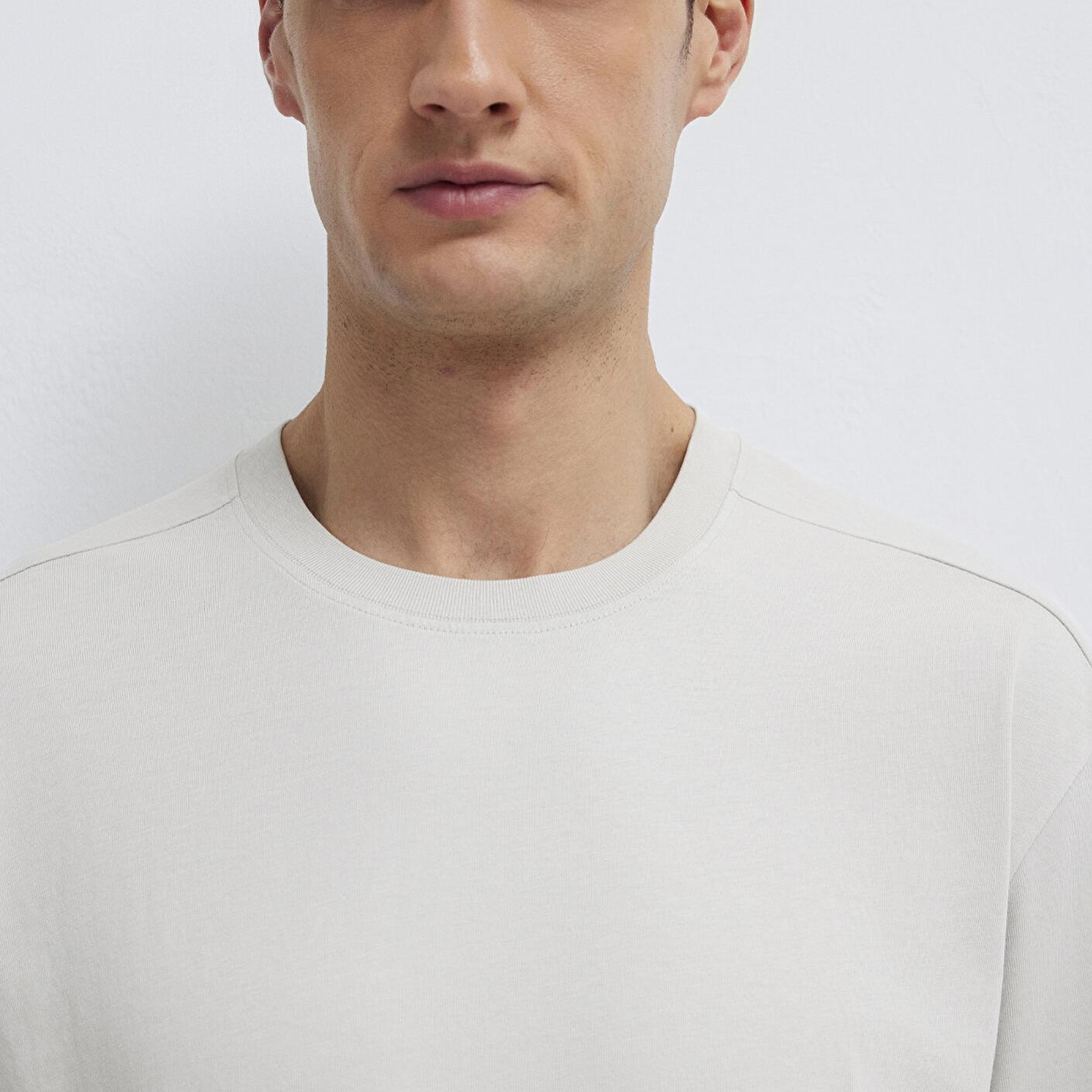 Mavi Gri Basic Tişört Loose Fit / Bol Rahat Kesim 0613466-70077