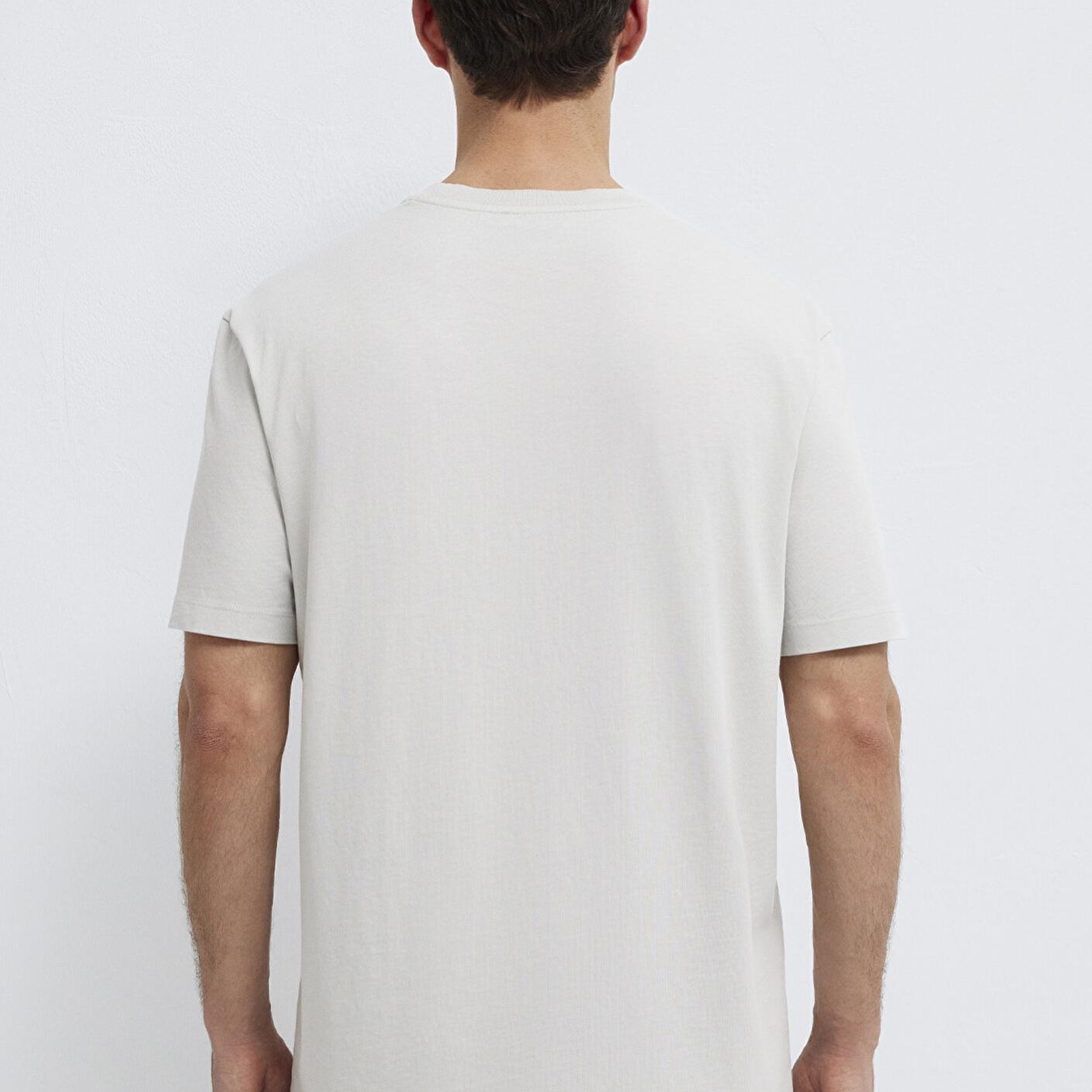 Mavi Gri Basic Tişört Loose Fit / Bol Rahat Kesim 0613466-70077